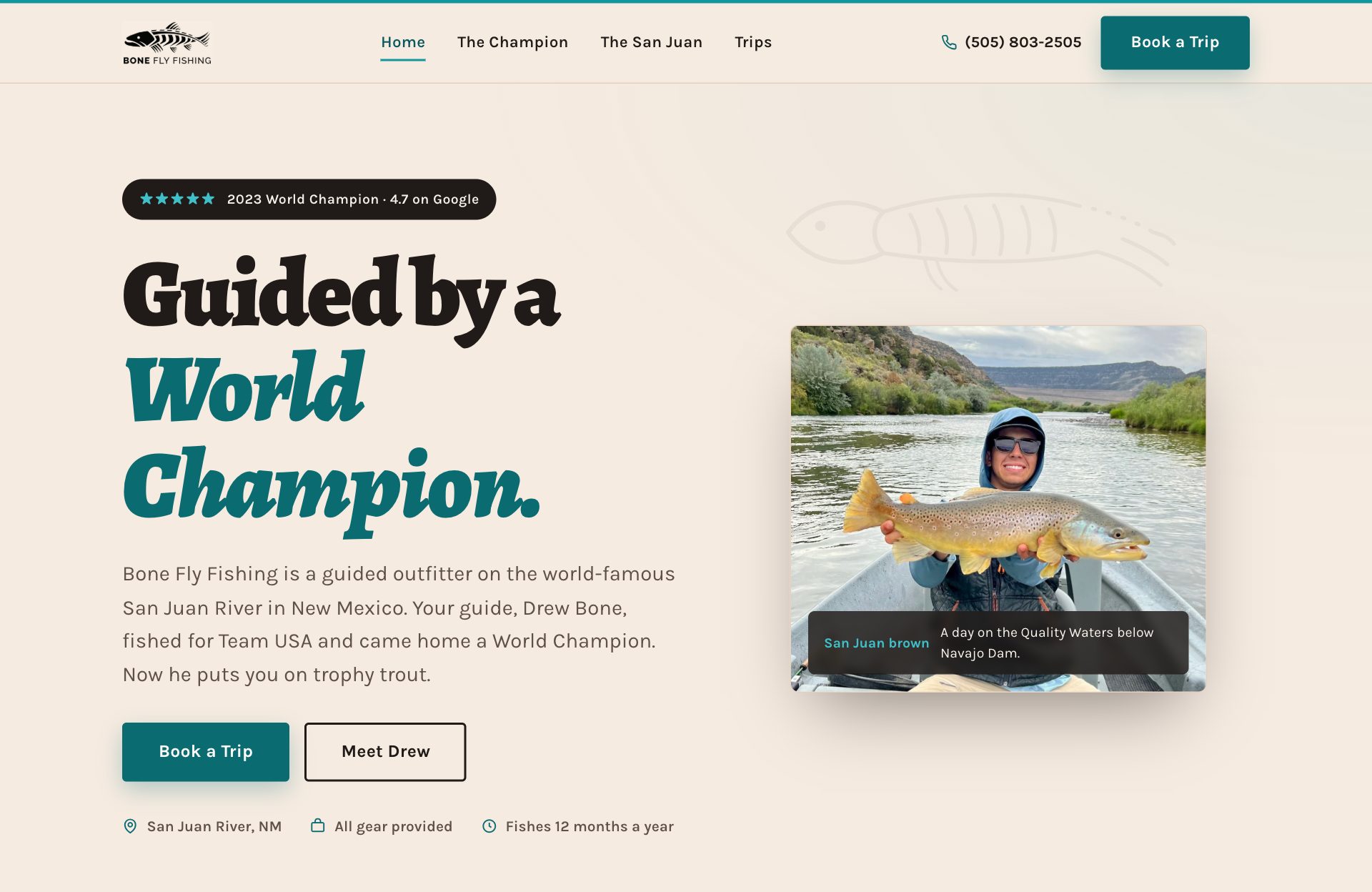 Bone Fly Fishing spec site
