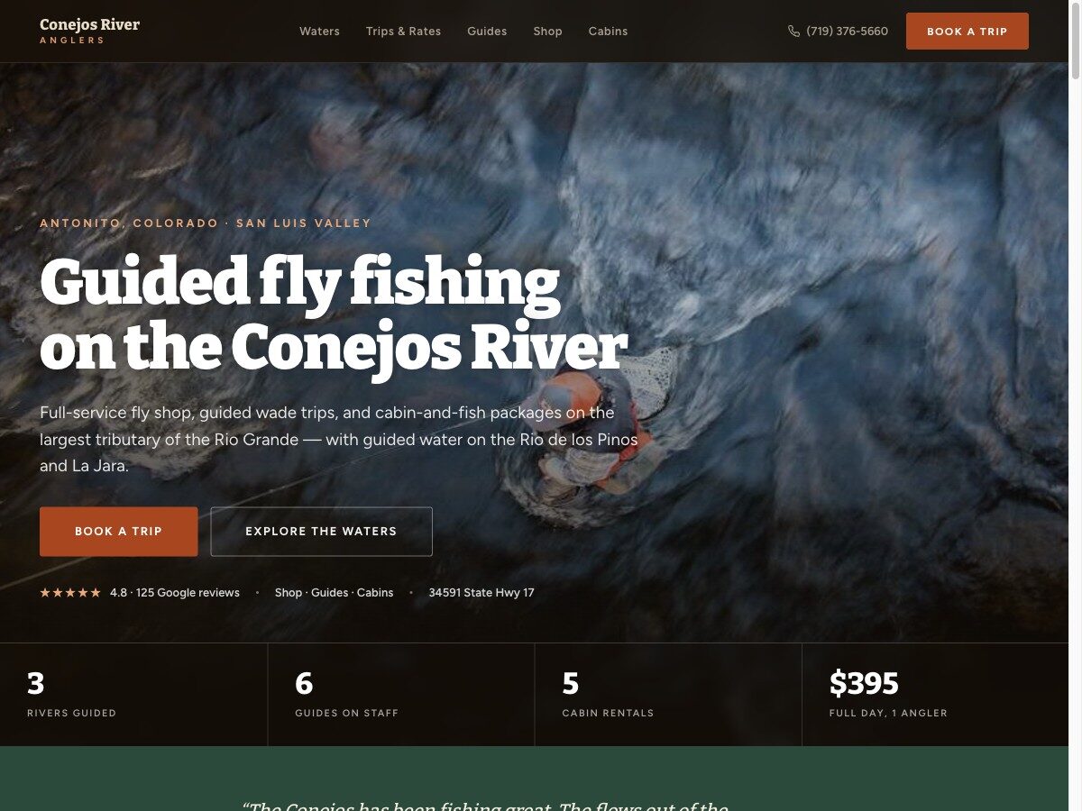 Conejos River Anglers spec site