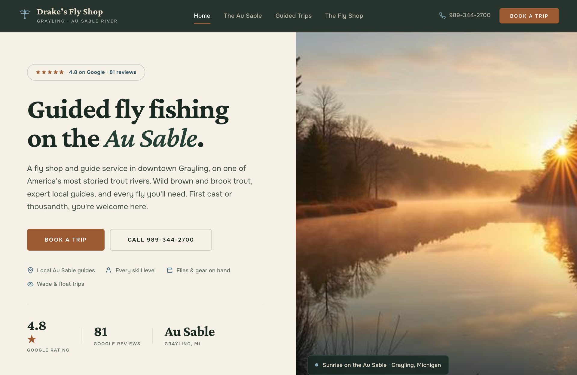 Drake's Fly Shop spec site