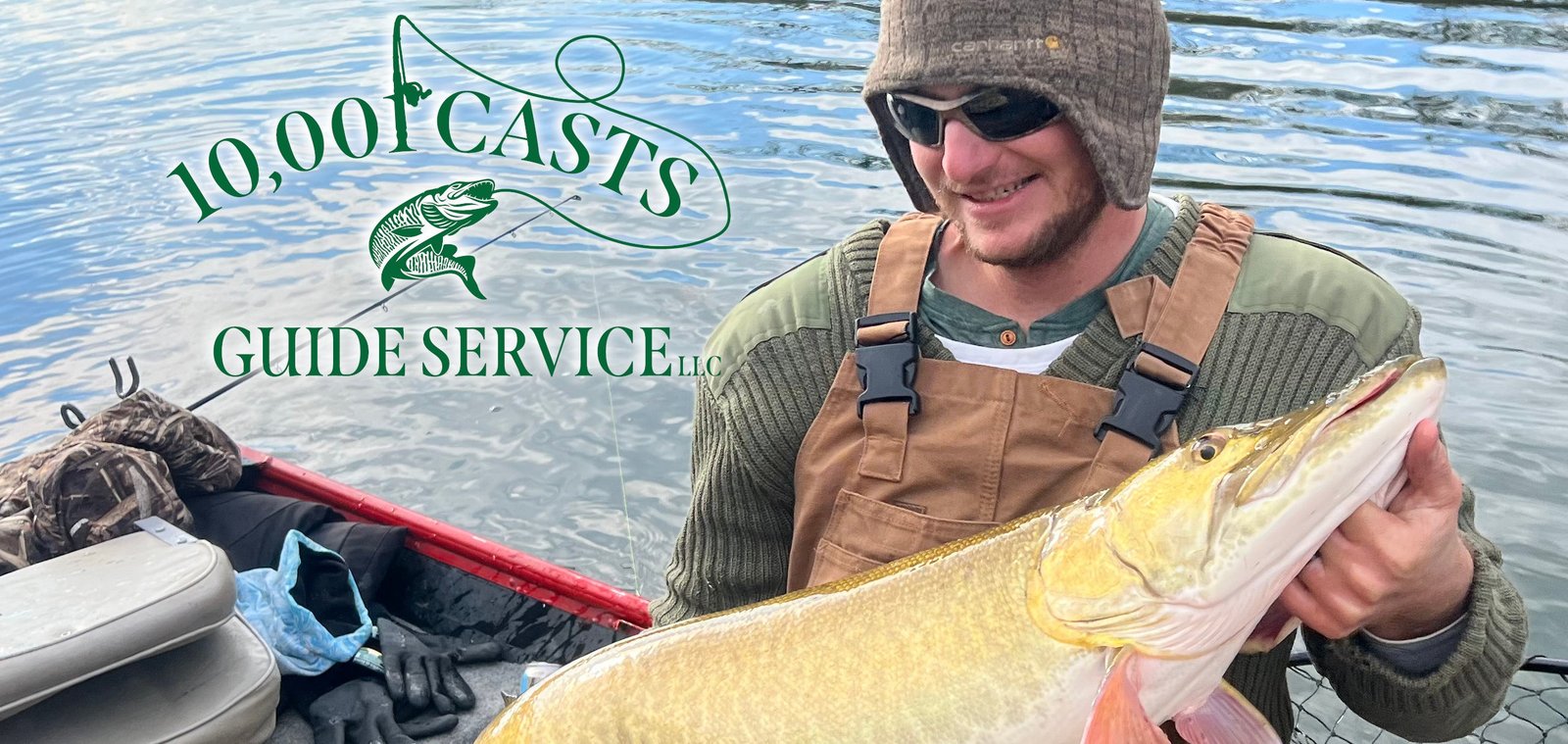 An on-the-water scene from a working guide operation, photographed by 10001 Casts Guide Service in PA