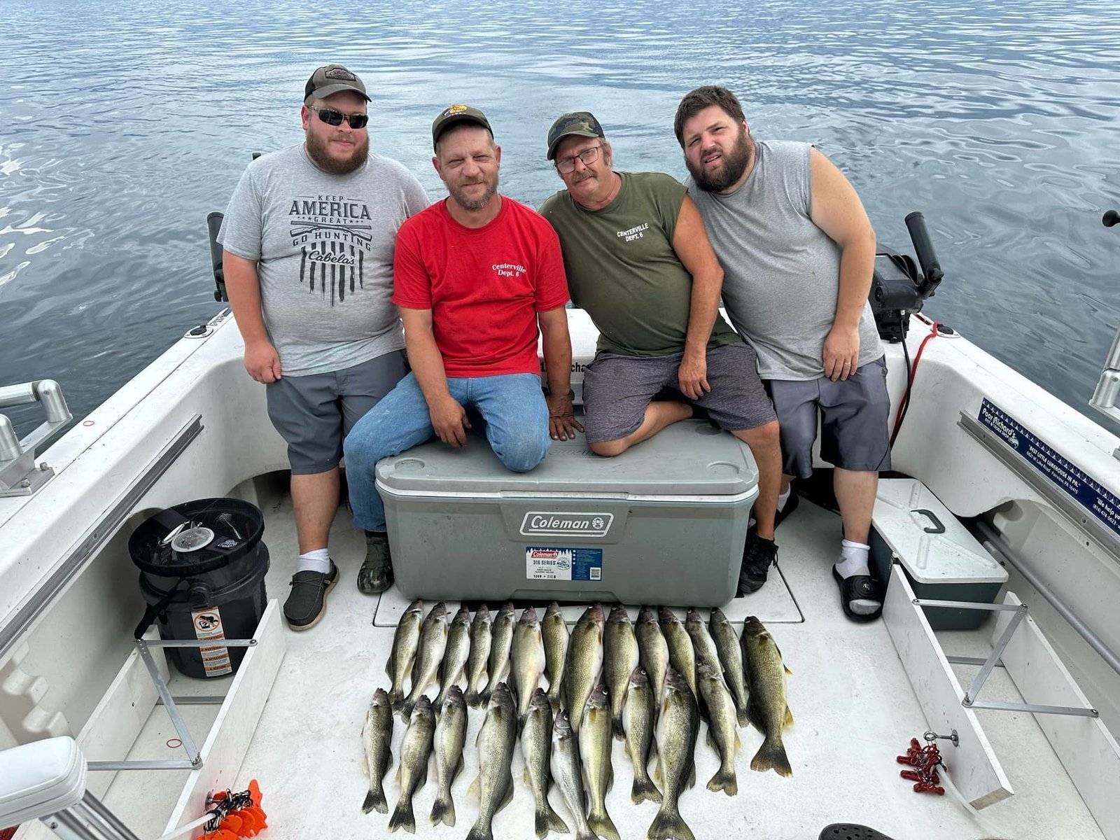 Water where guides here run yellow perch trips, photographed by 12 Mile Charters