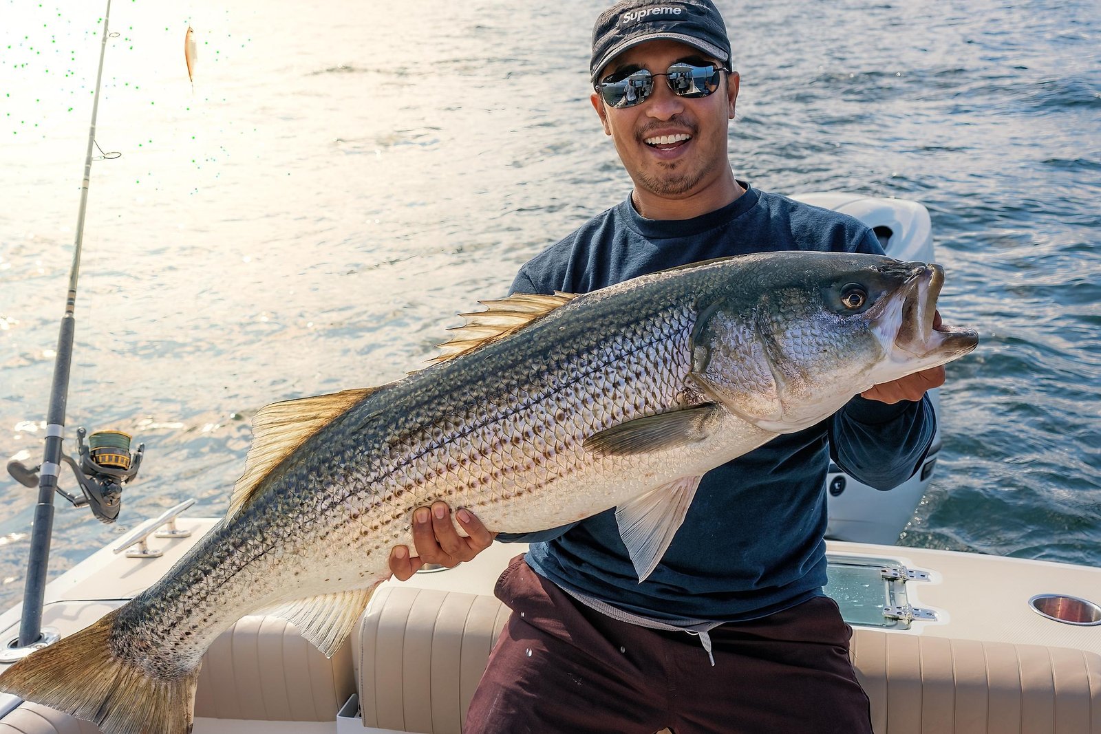 On the water in Massachusetts, photographed by 1620 Anglers