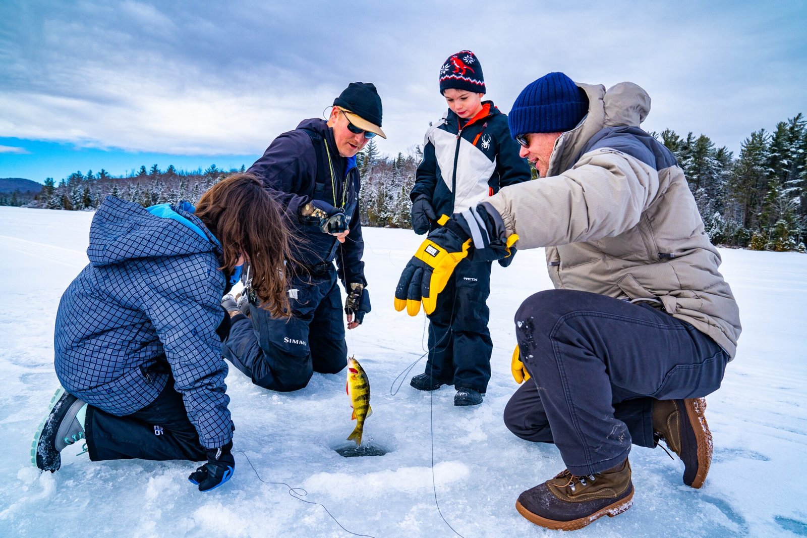 On the water in New York, photographed by Adirondack Ice Fishing
