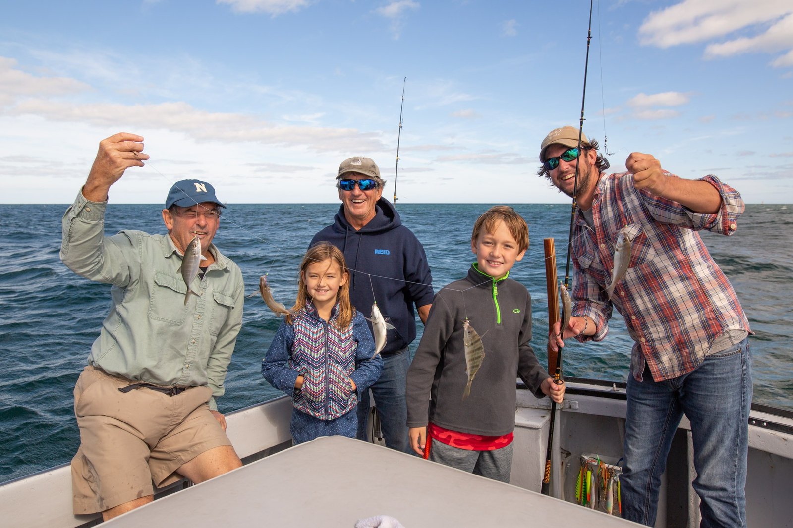 A guided day underway, photographed by Althea K Sport Fishing in MA