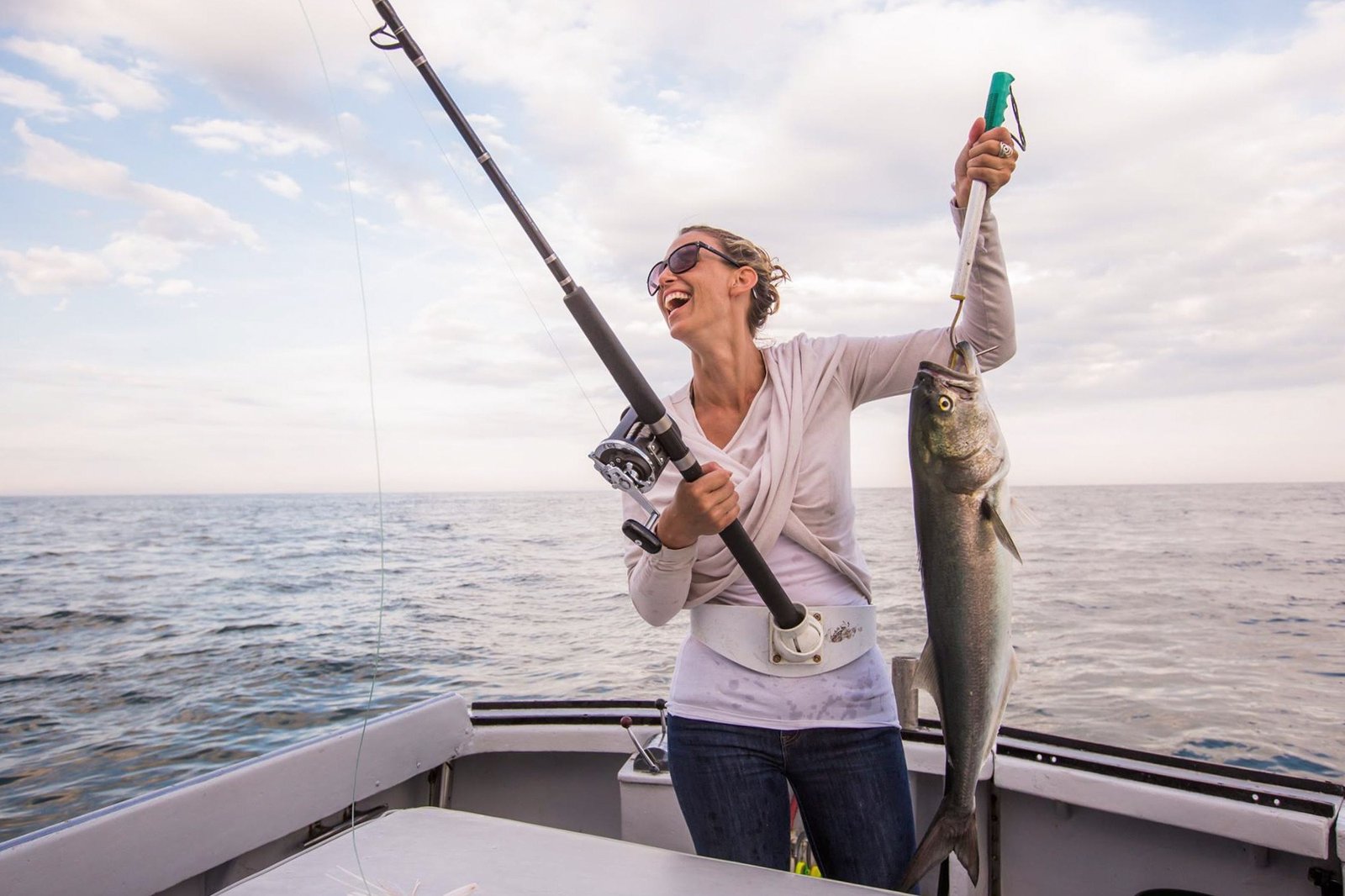 The working end of a guided day, photographed by Althea K Sport Fishing in MA