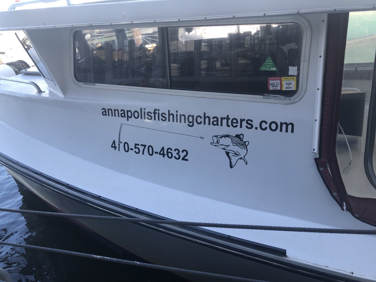 On the water in Maryland, photographed by Annapolis Fishing Charters
