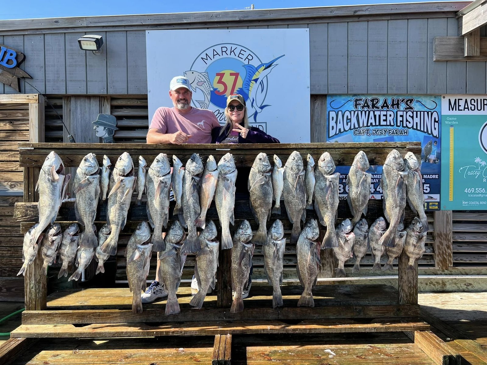The working end of a guided day, photographed by Apex Fishing Guide Service in TX