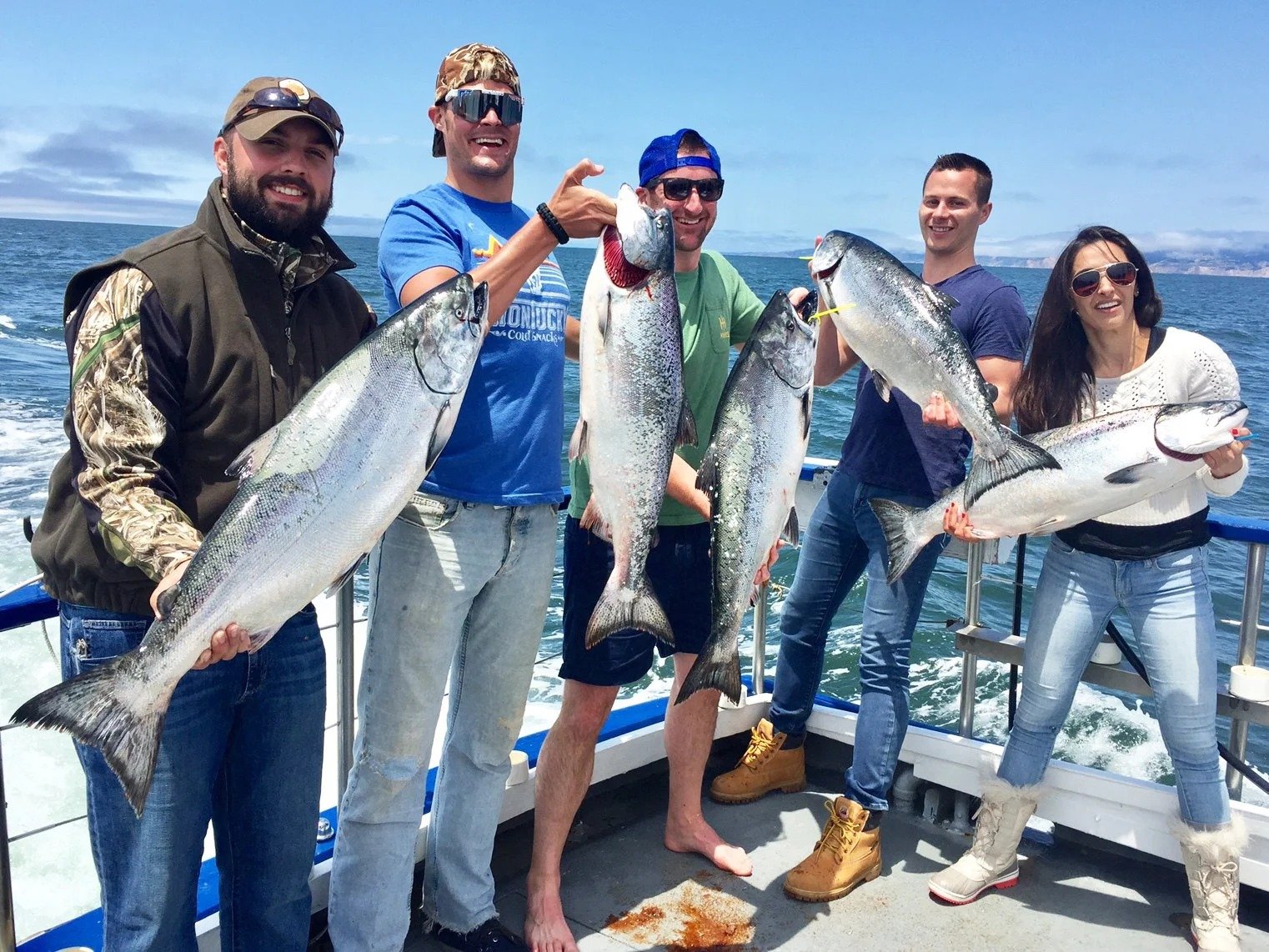 Water where guides here run leopard shark trips, photographed by Argo Sportfishing