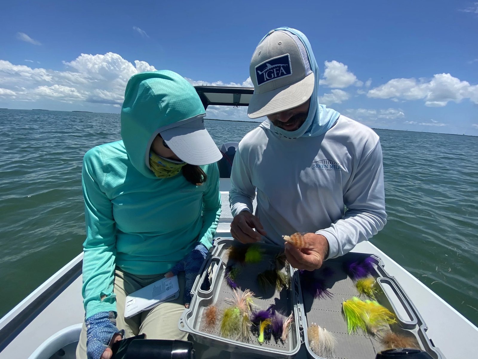 A guide at work during a trip, photographed by Backcountry Flyfisher in FL