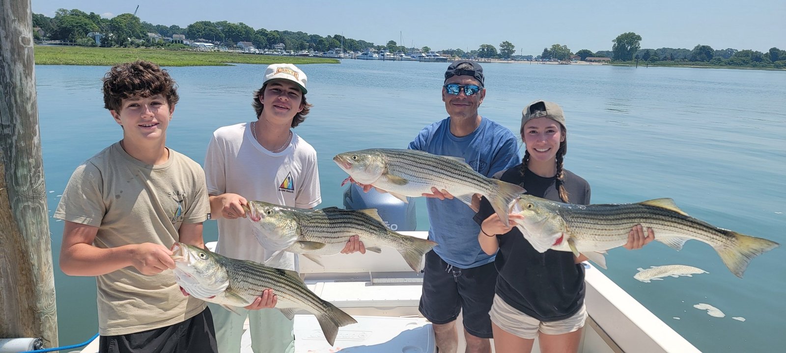 The working end of a guided day, photographed by Bad Habit Fishing Charters in CT