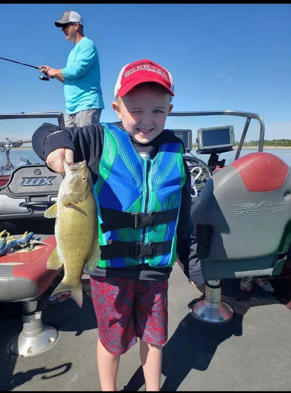 On the water in North Dakota, photographed by Big Lake Guide Service