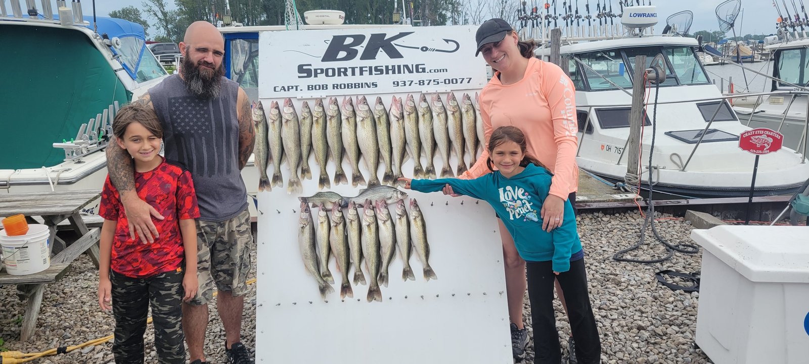 A guide working with a client on the water, photographed by BK Sportfishing in OH