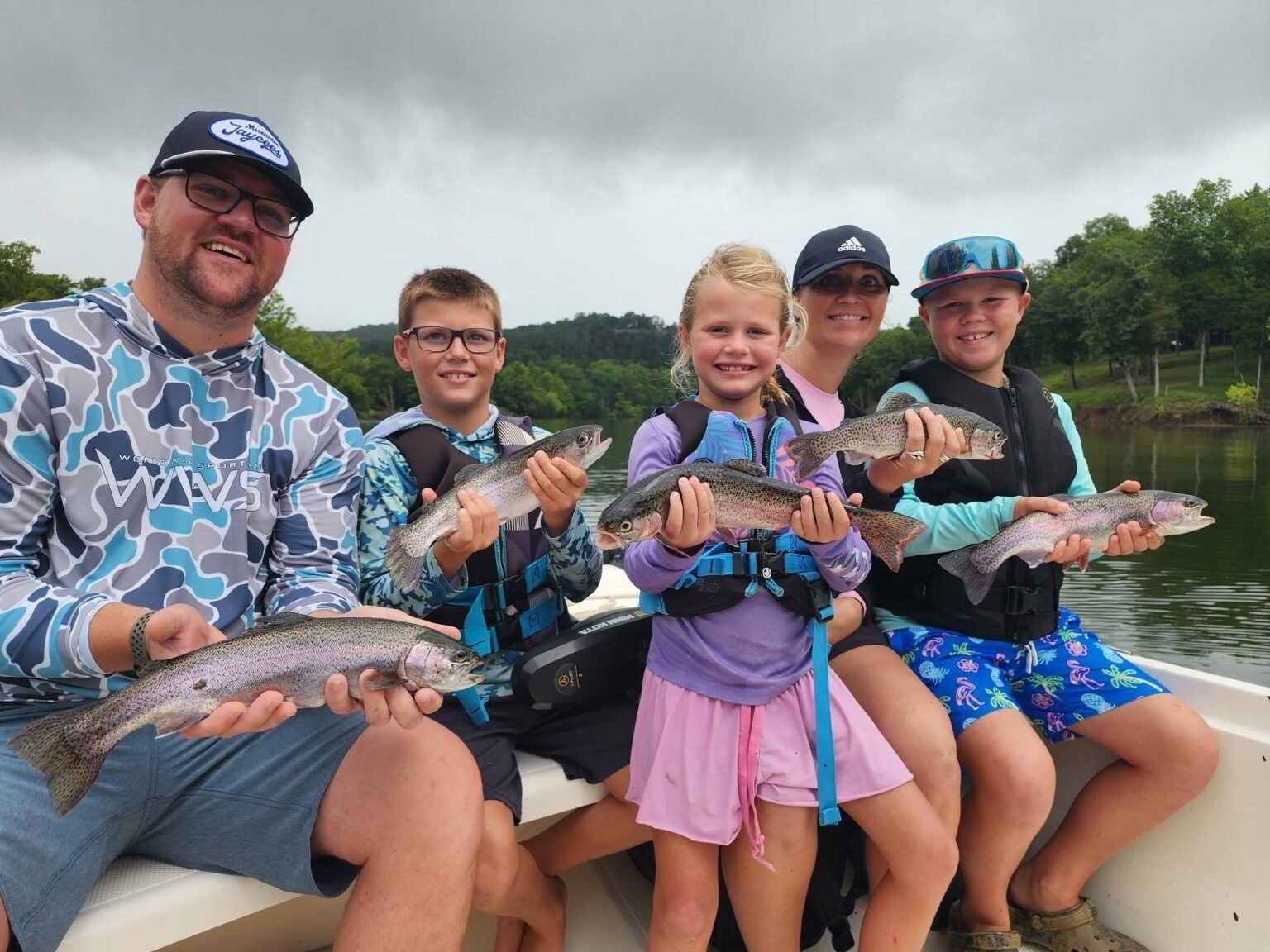 The working end of a guided day, photographed by Busch Mountain Fishing Guide Service in AR