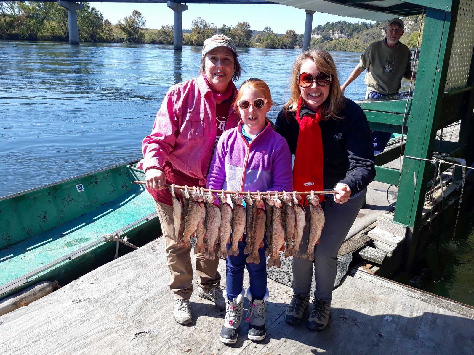 Calico Rock Trout Dock on the water in Arkansas