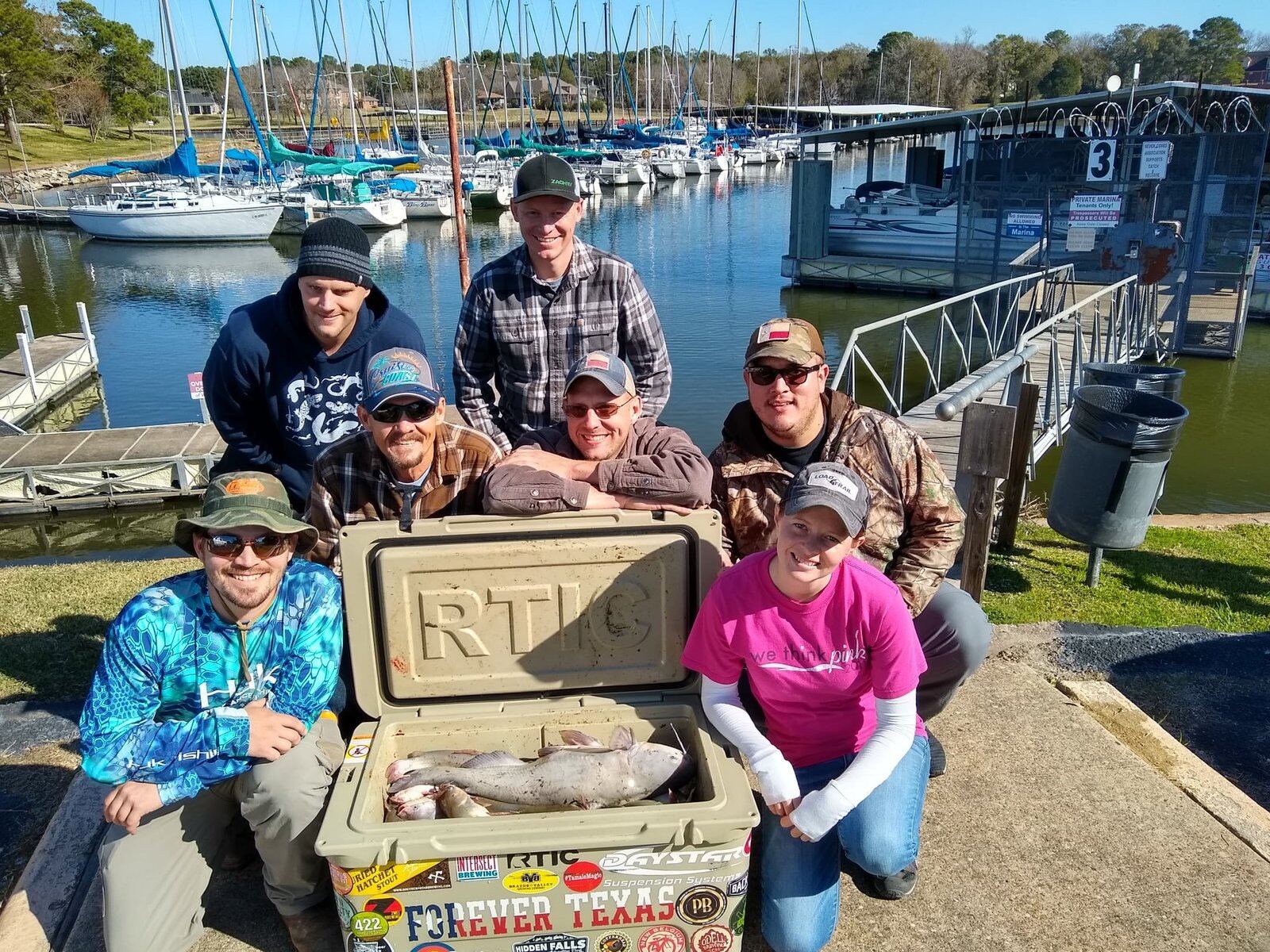 The working end of a guided day, photographed by CatfishKiller Professional Guide Service in TX