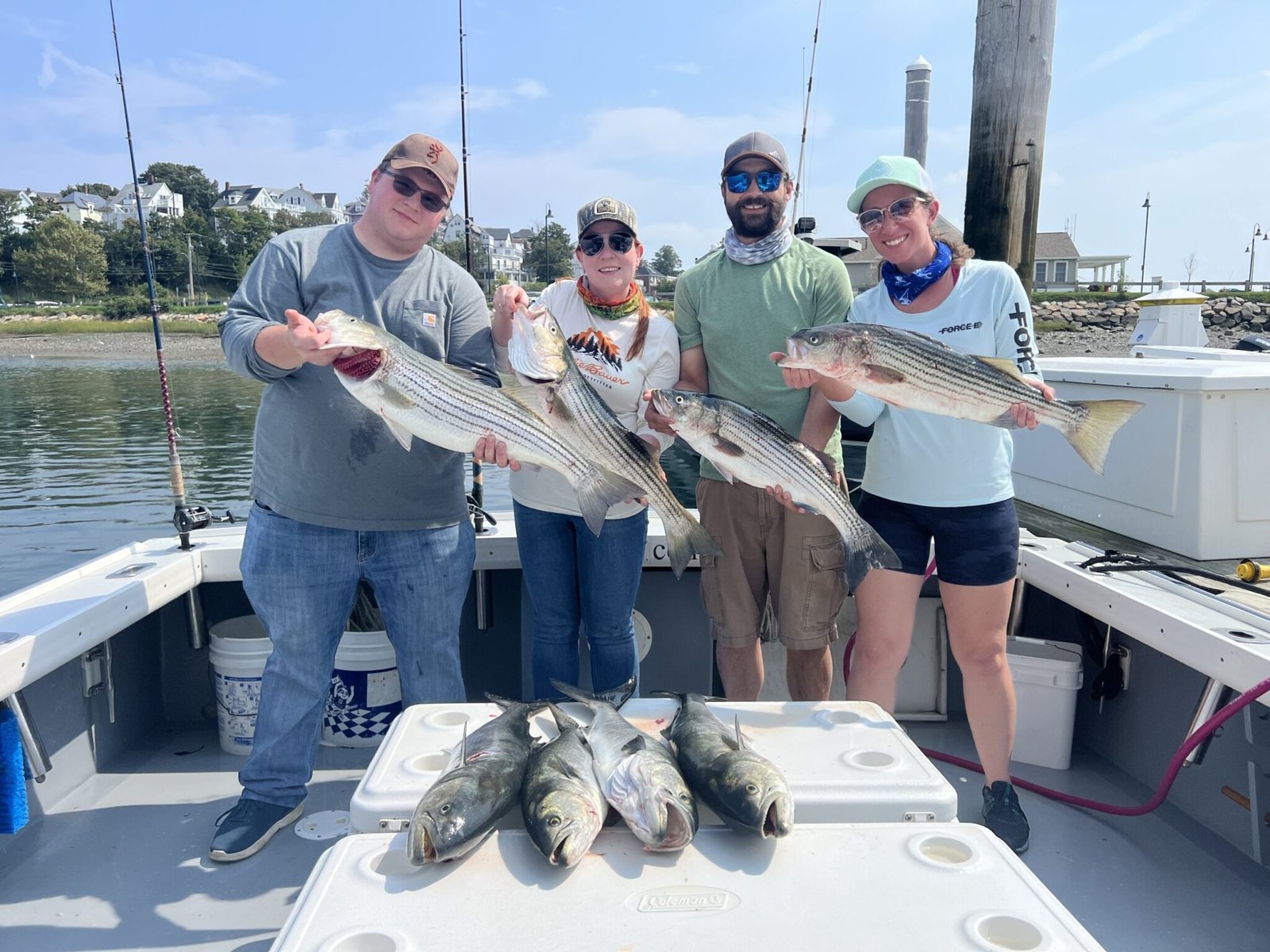 The working end of a guided day, photographed by C.J. Victoria Fishing Charters in MA