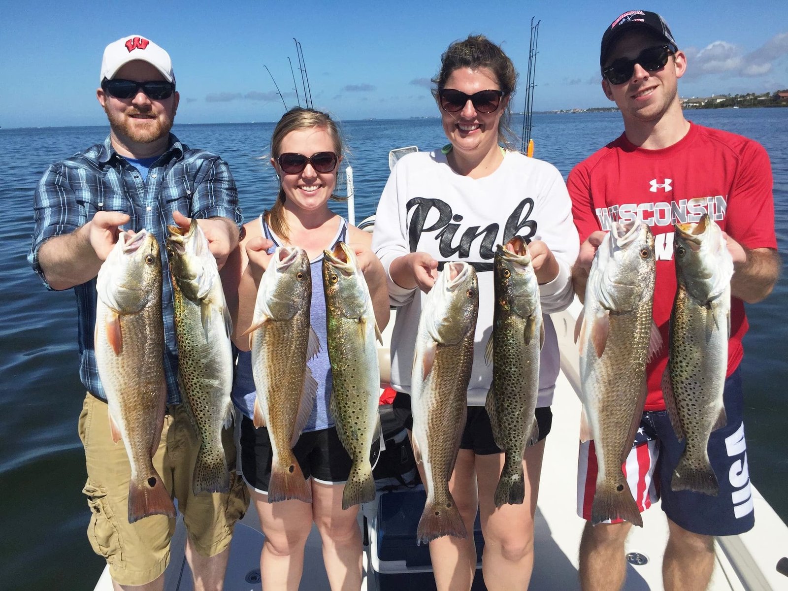 A working outfitter partway through a day, photographed by Clearwater Inshore Fishing Charters in FL