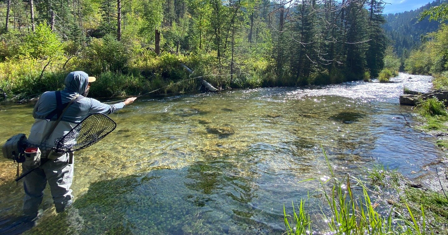 On the Spearfish Creek, photographed by Dakota Angler & Outfitter