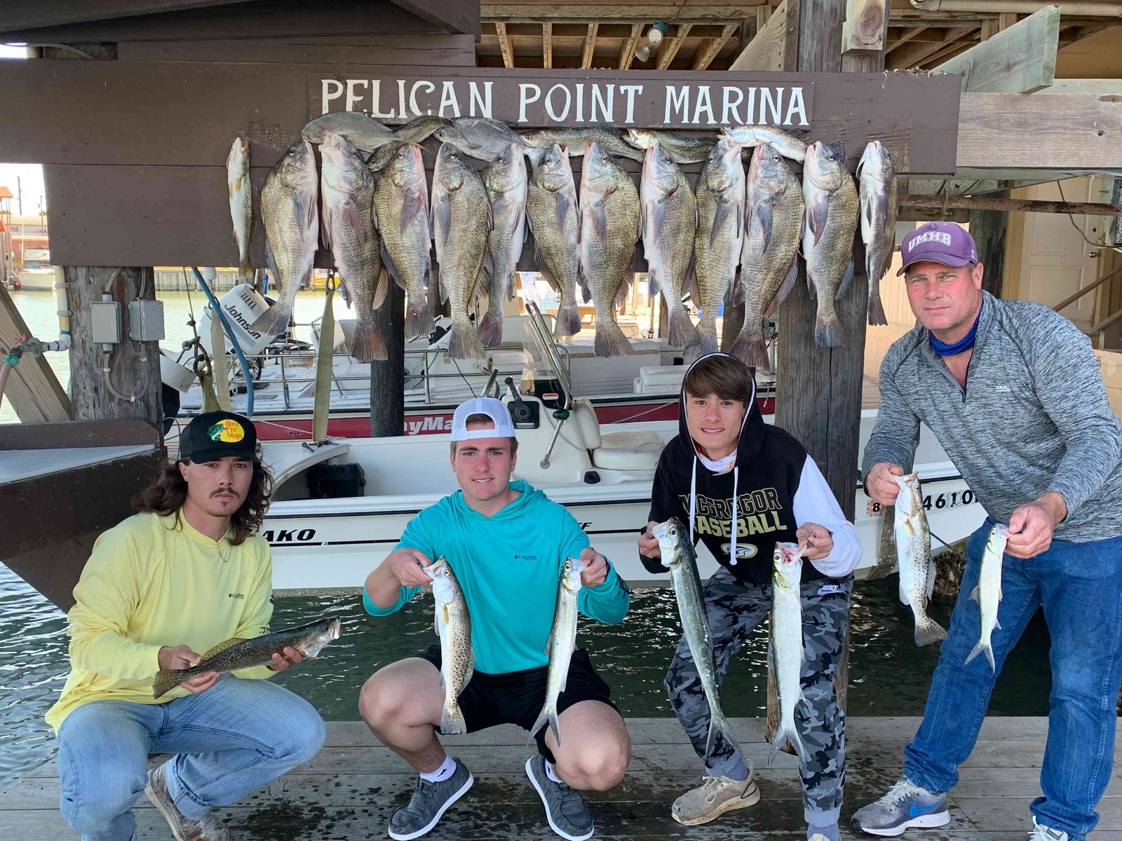 A guide at work during a trip, photographed by Down South Fishing Charters in TX