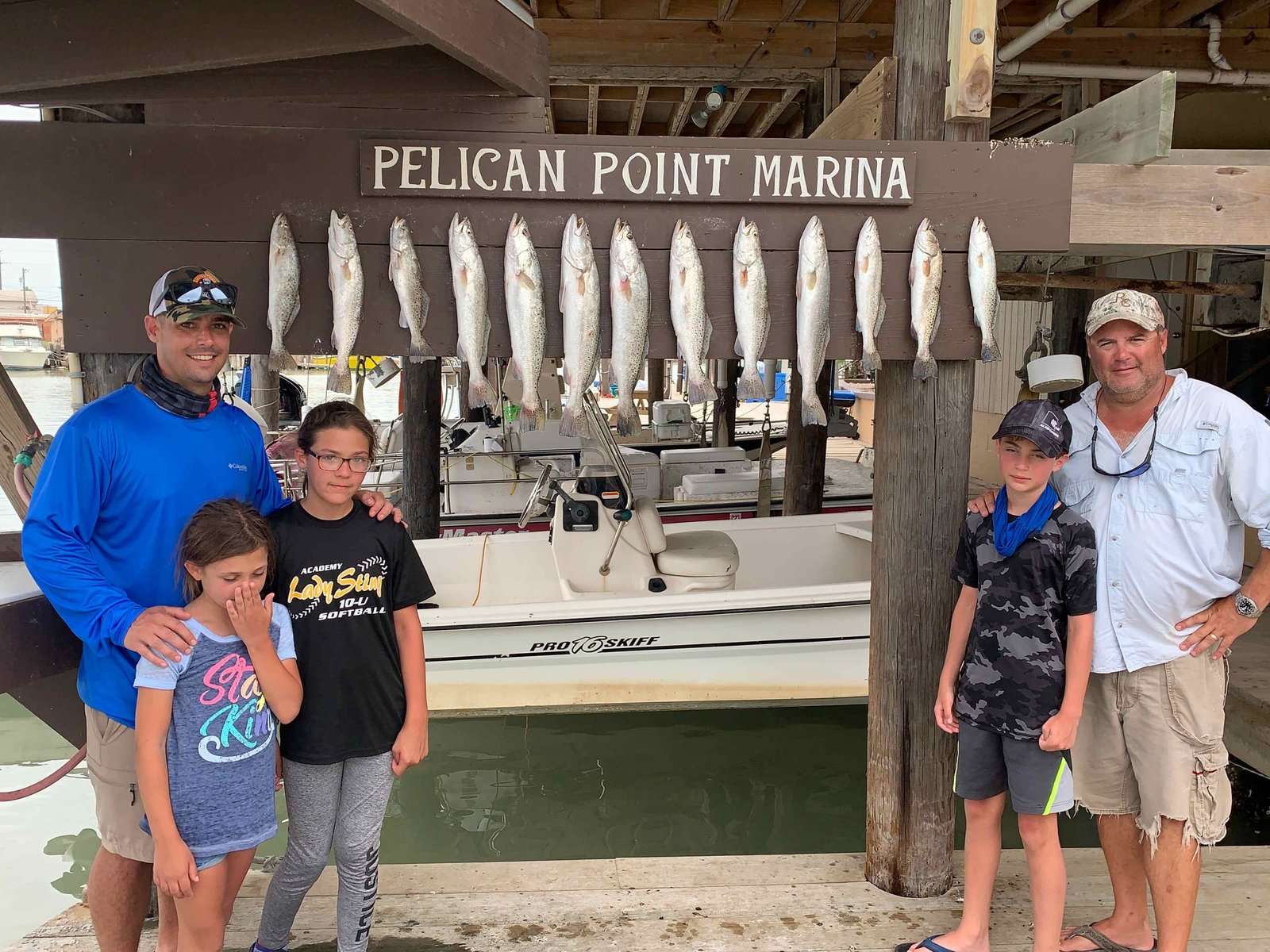 A guide handling the work of a booked trip, photographed by Down South Fishing Charters in TX
