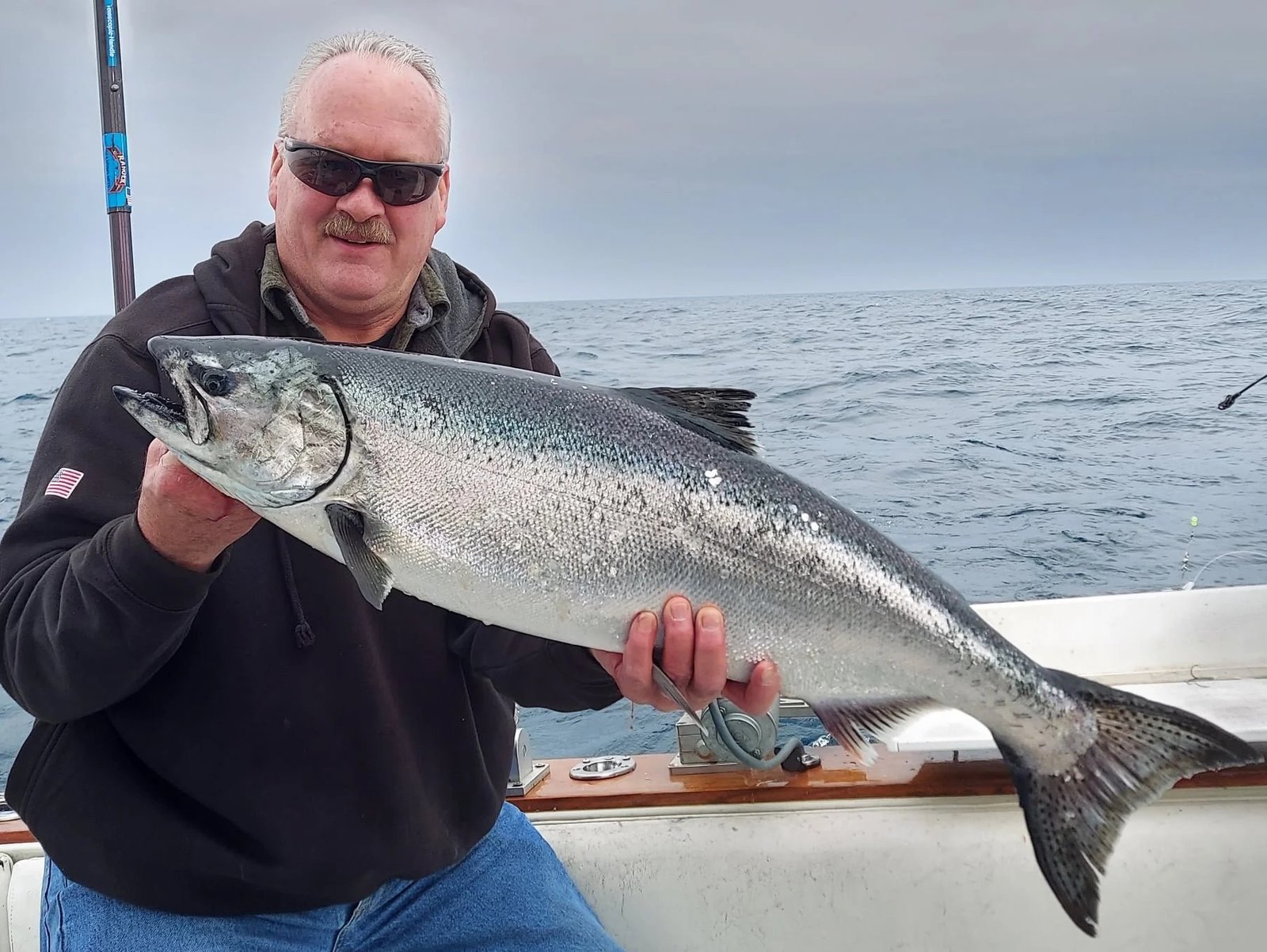 The working end of a guided day, photographed by Finquest Sportfishing Charters in WI