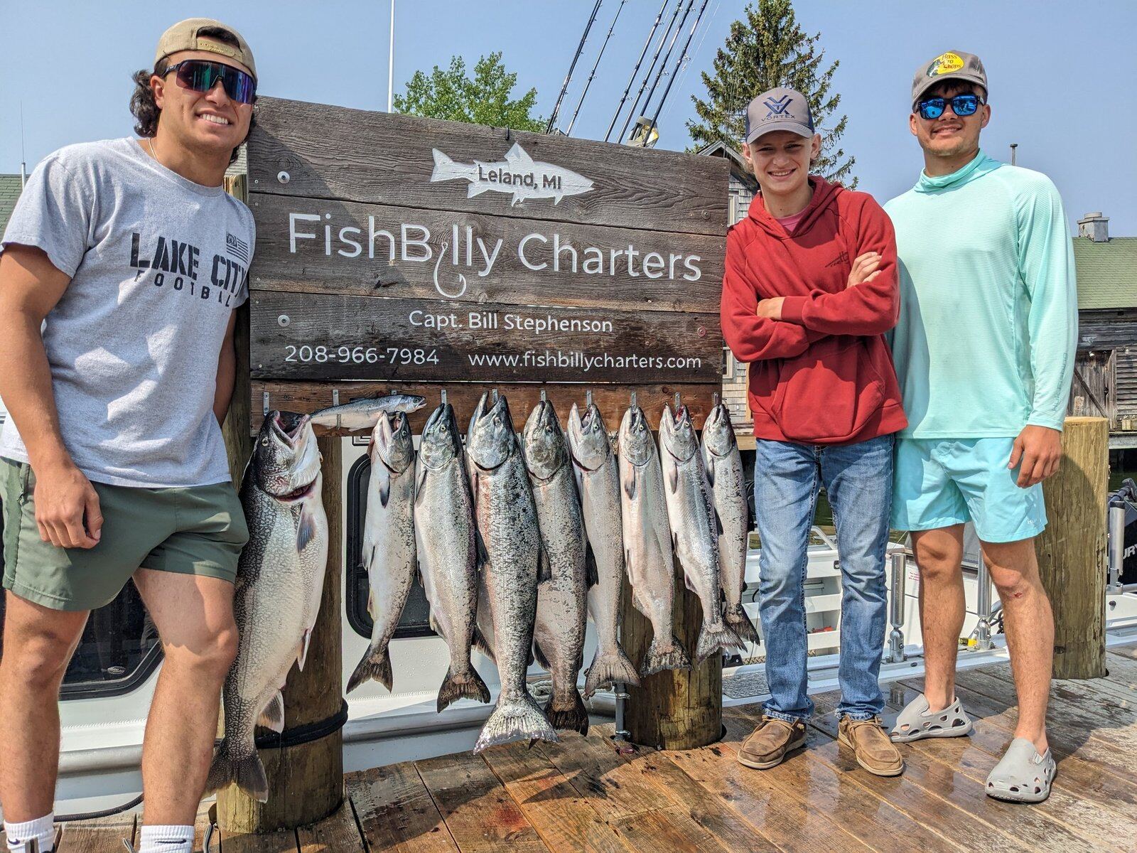 The working end of a guided day, photographed by FishBilly Charters in MI