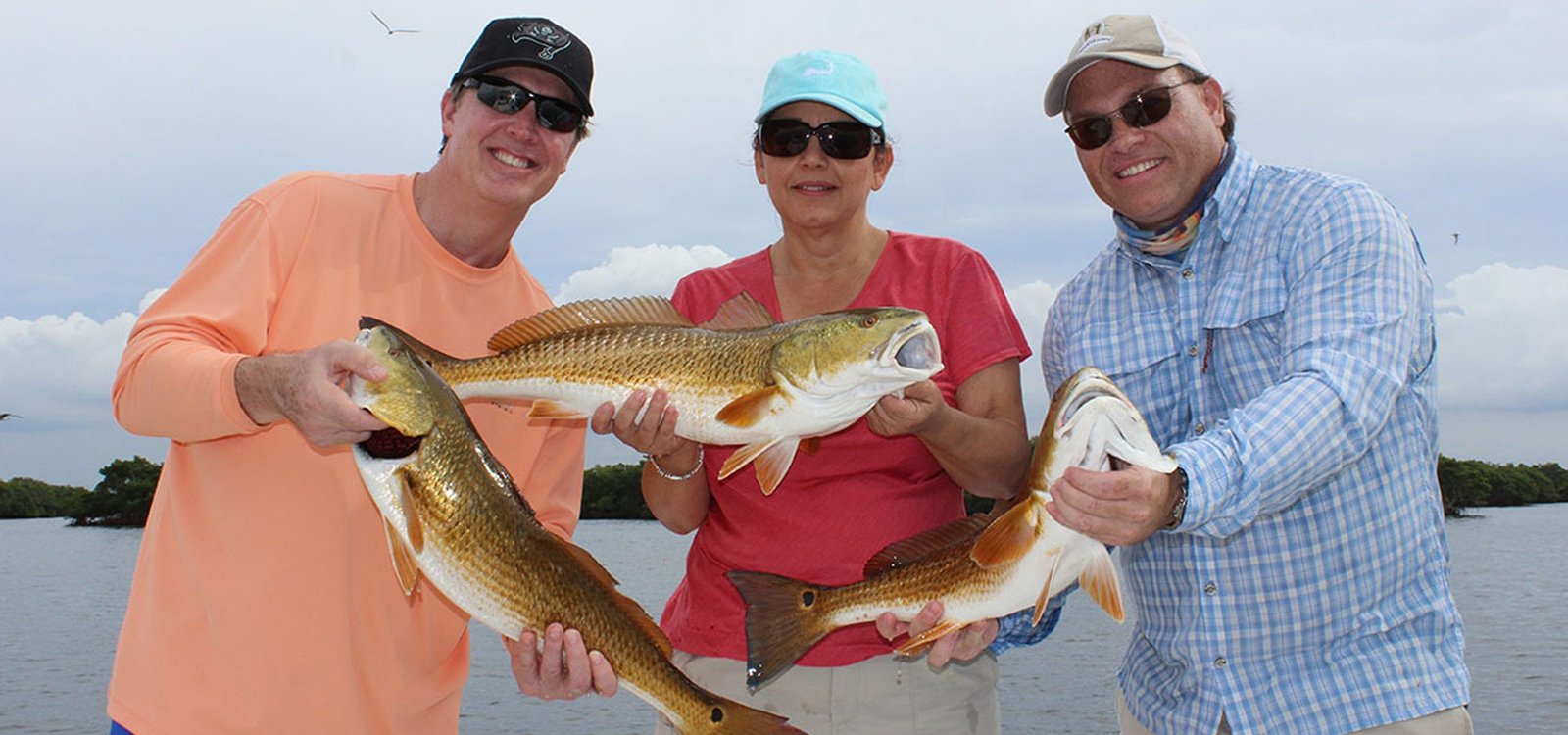 A guide at work during a trip, photographed by Fishing Guide Tampa Bay in FL