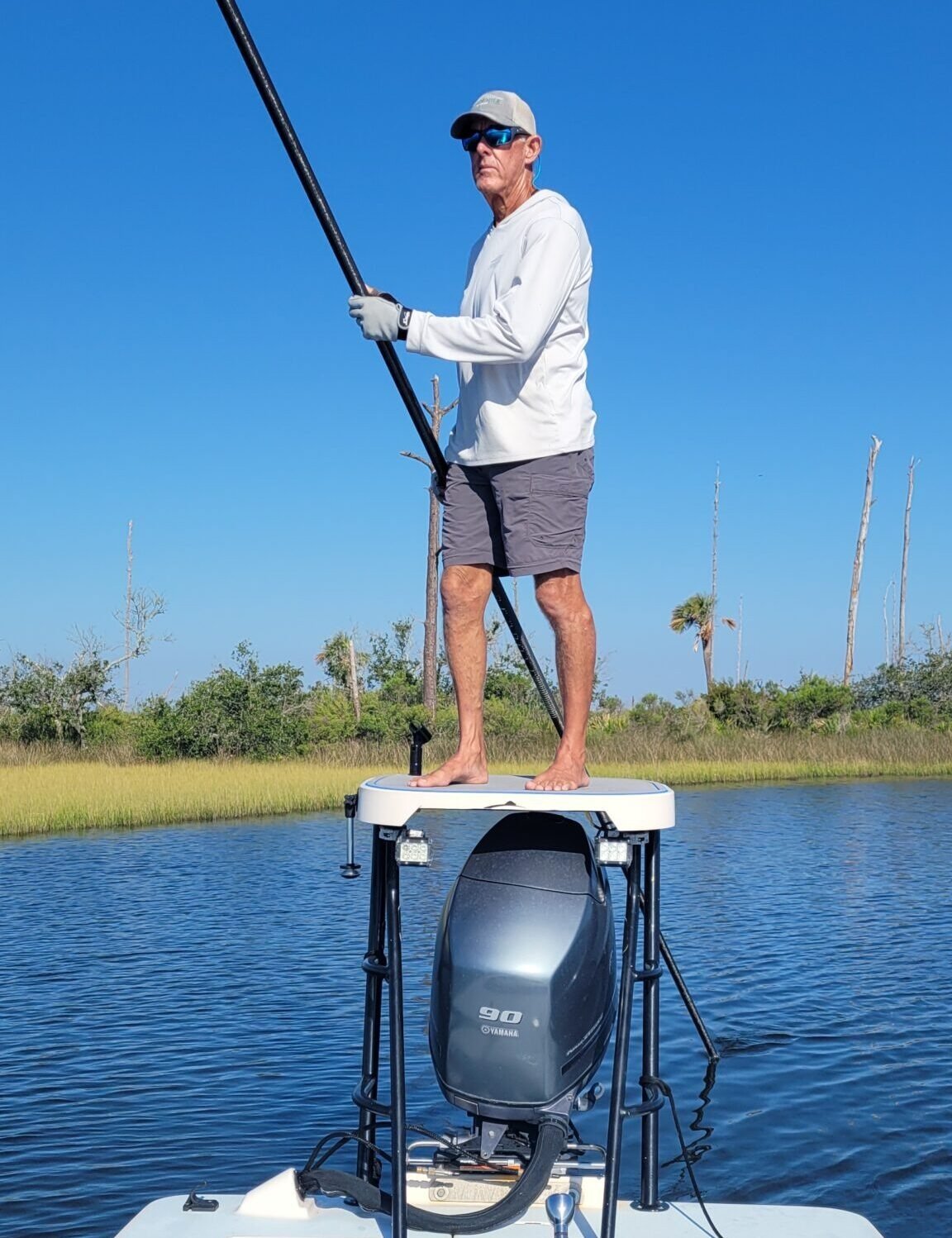 A guide at work during a trip, photographed by Fly Ventures Guide in FL