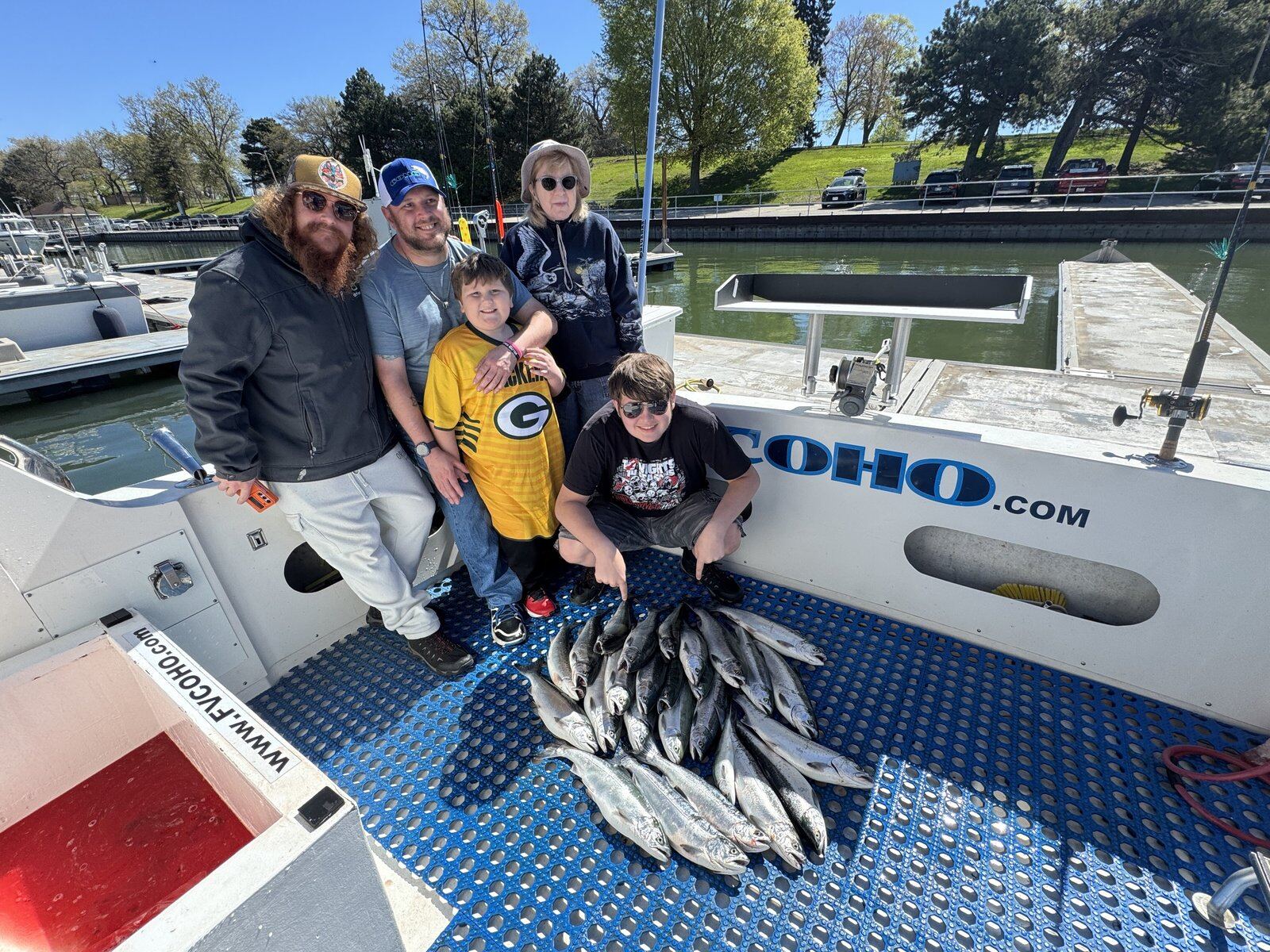 FV Coho Fishing Charter on the water in Wisconsin