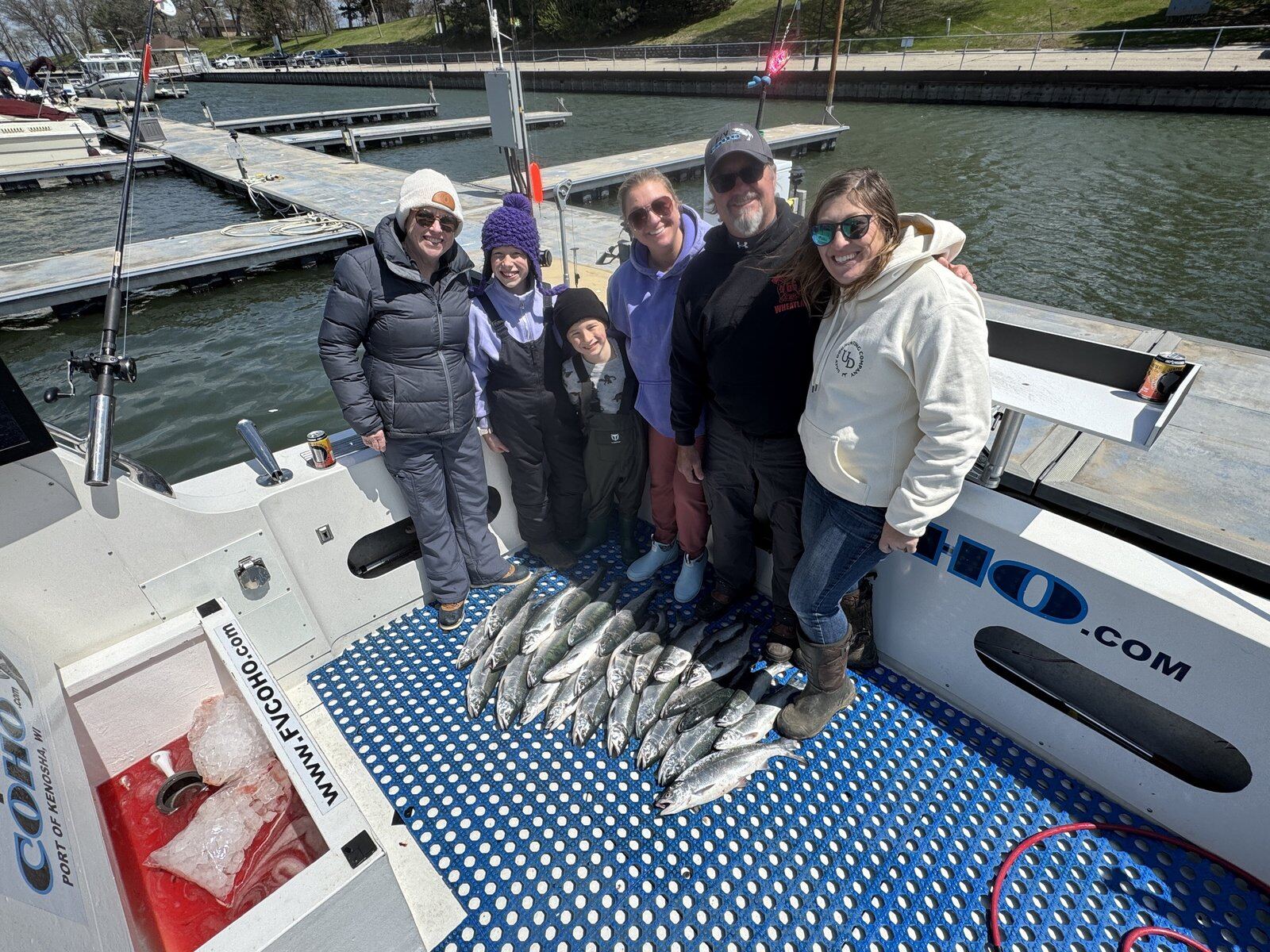 FV Coho Fishing Charter on the water in Wisconsin