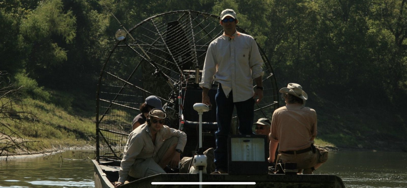 An on-the-water scene from a working guide operation, photographed by Garzilla Guide Service in TX