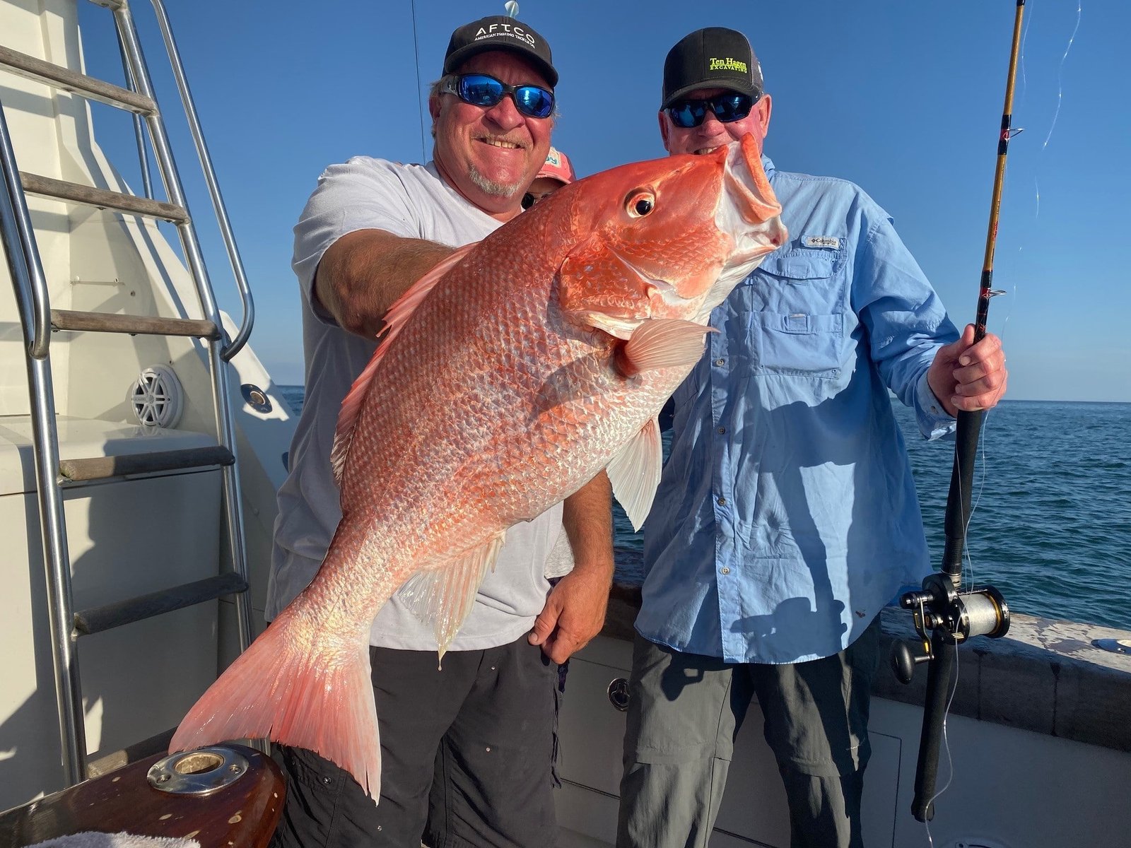A guide's day in progress, photographed by Getaway Lodge at Port Mansfield in TX