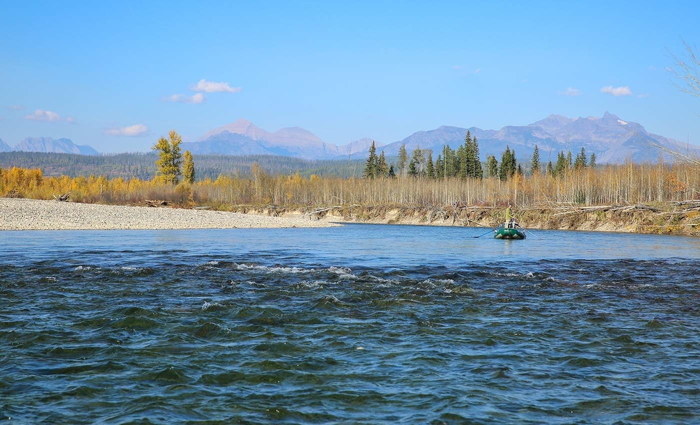 On the North Fork Flathead River, photographed by Glacier Anglers & Outfitters