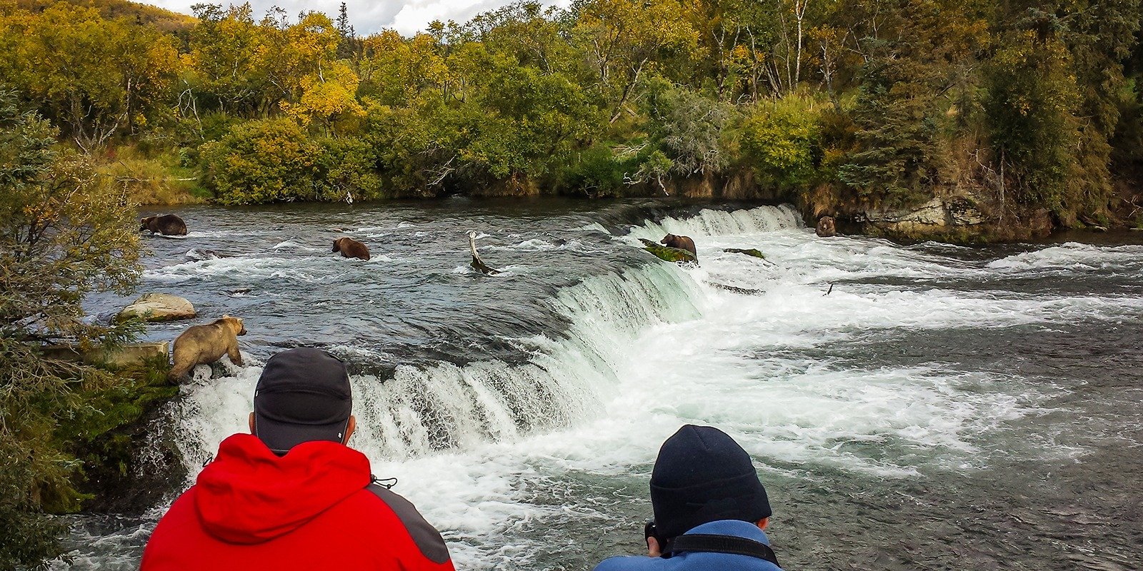 A guide working with a client on the water, photographed by Grosvenor Lodge in AK