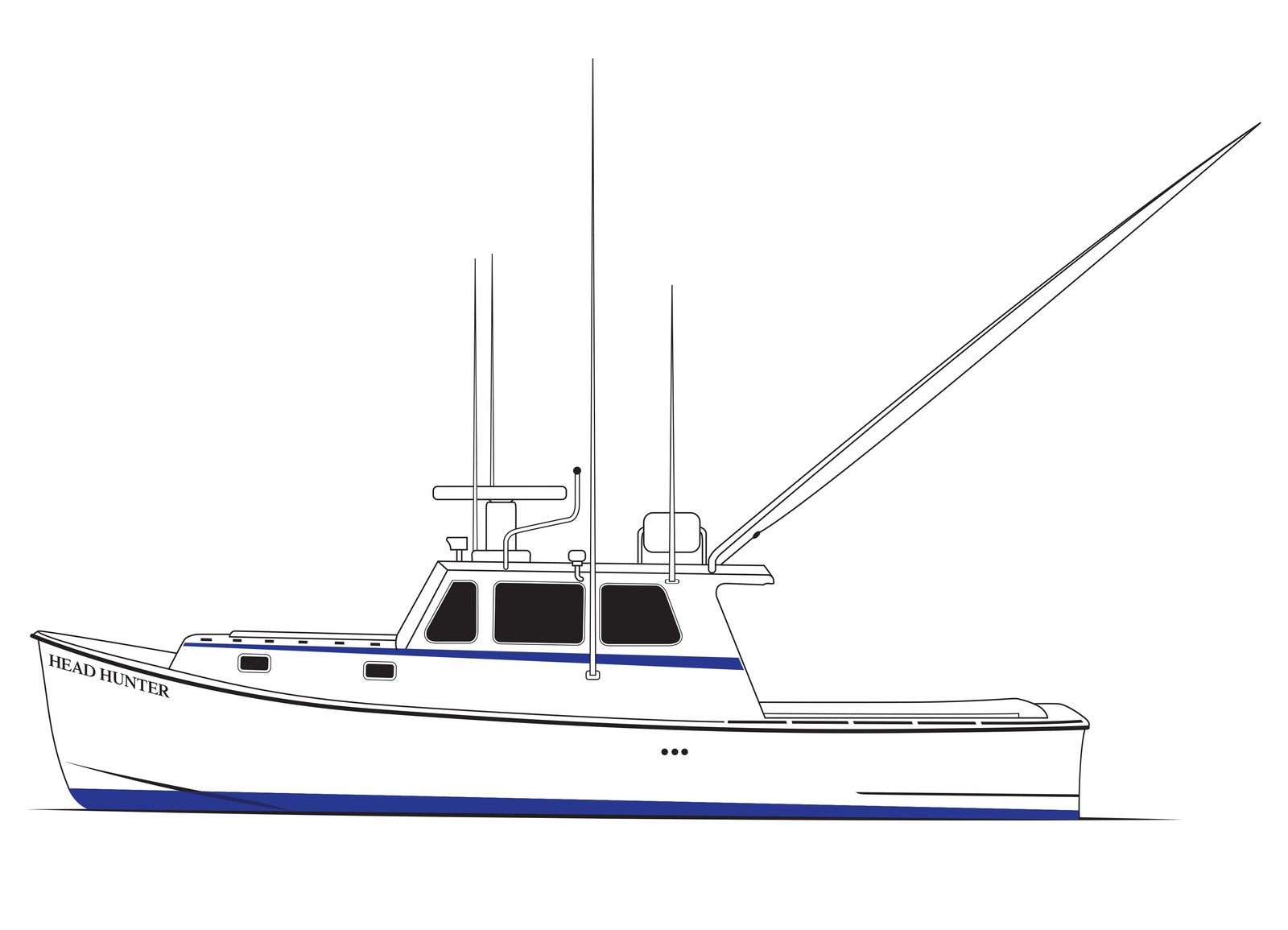 A guide working with a client on the water, photographed by HeadHunter Cape Cod Fishing Charters in MA