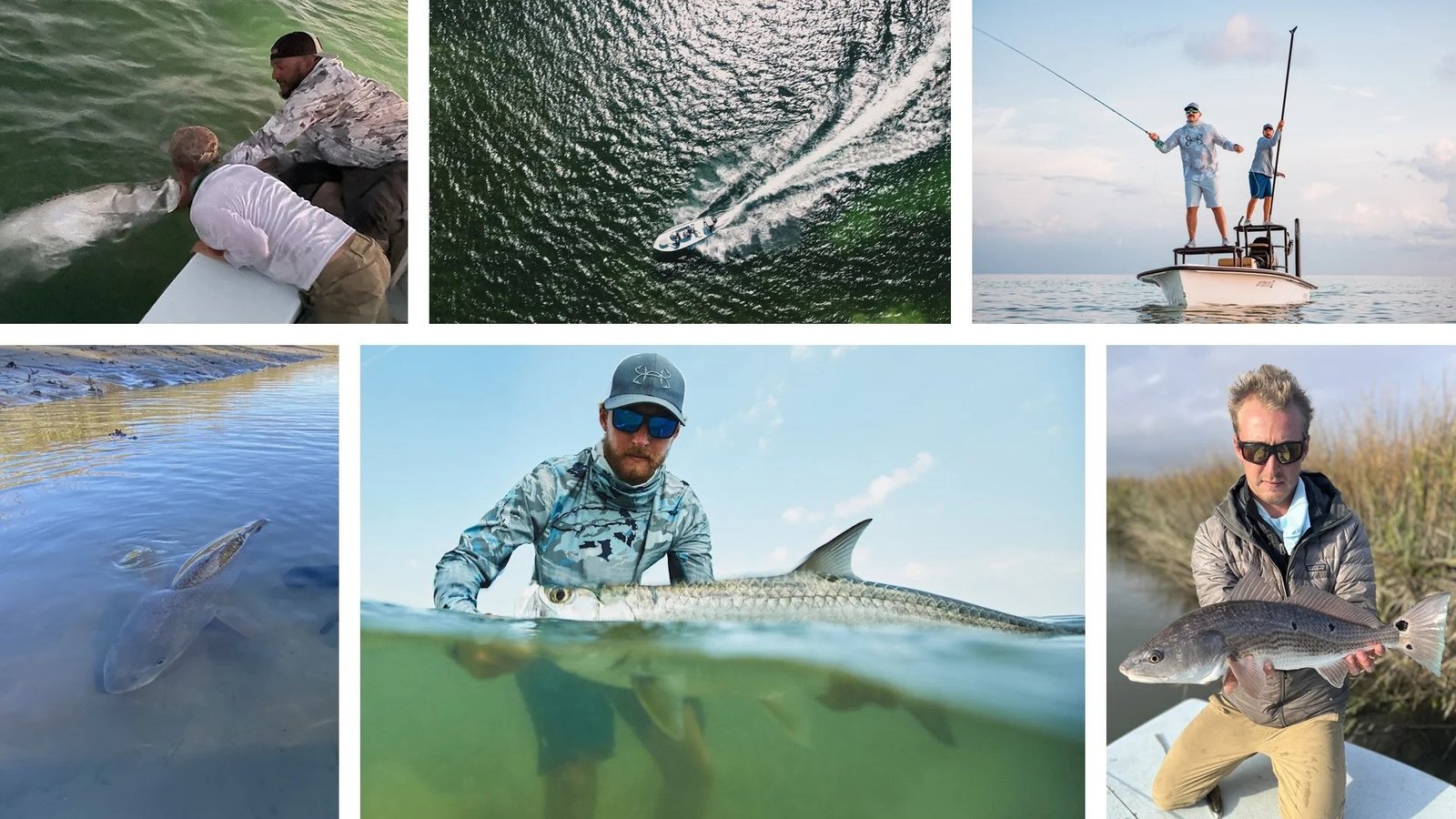 A guide at work during a trip, photographed by Hook 1 Charters in FL