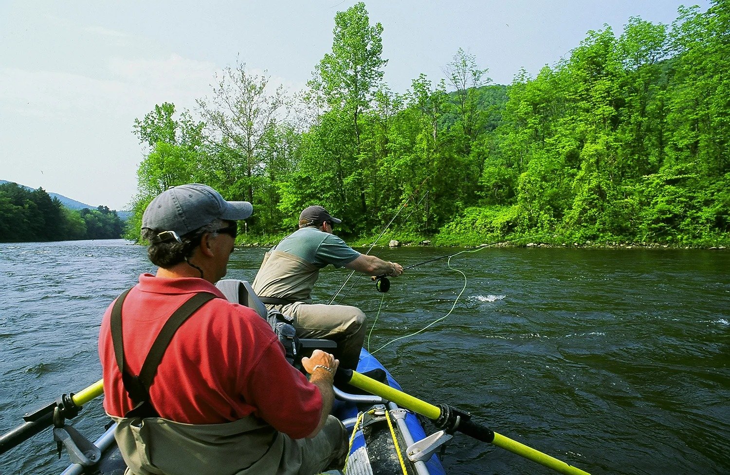 A guide at work during a trip, photographed by Housatonic River Outfitters in CT