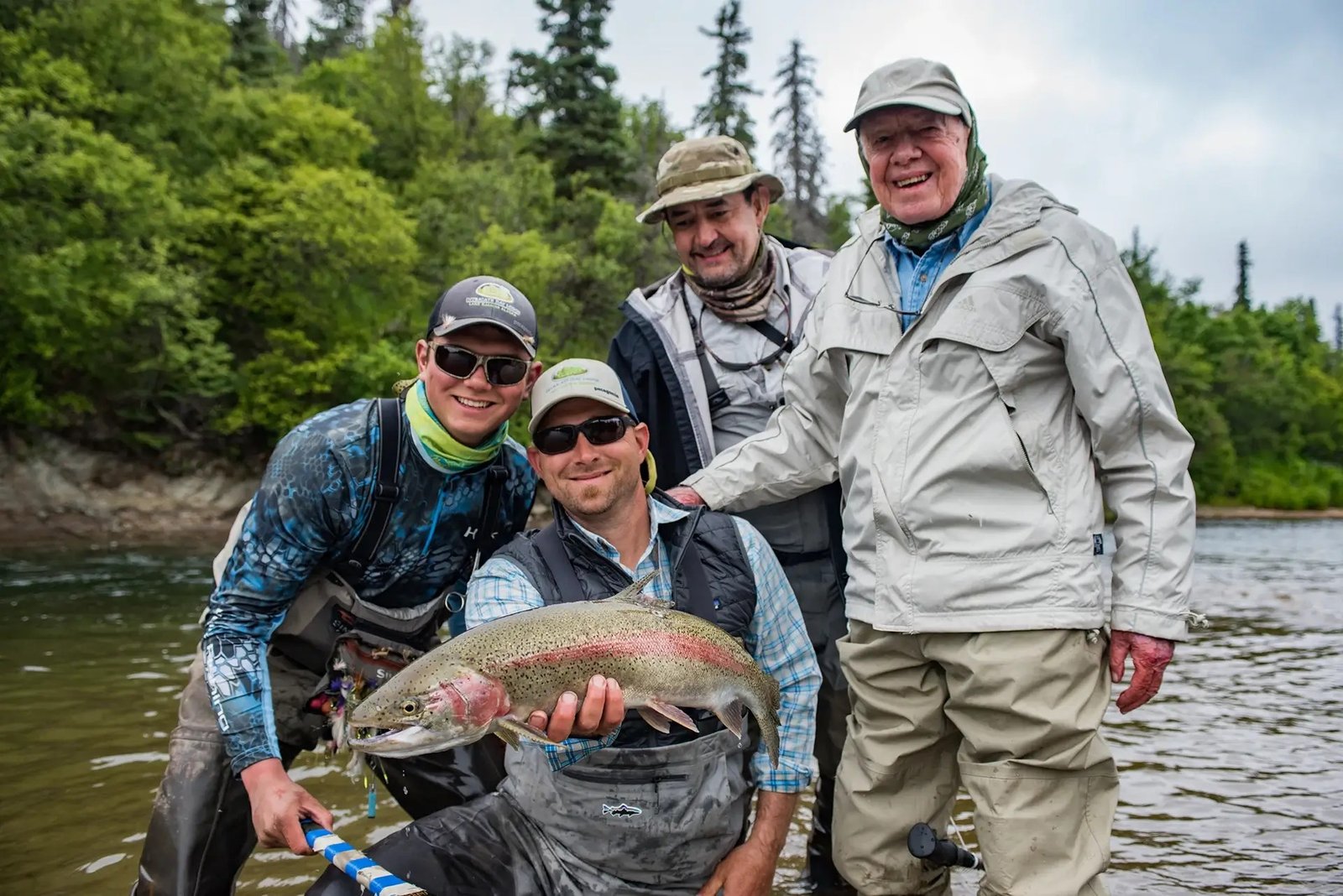 A guide at work during a trip, photographed by Intricate Bay Lodge in AK
