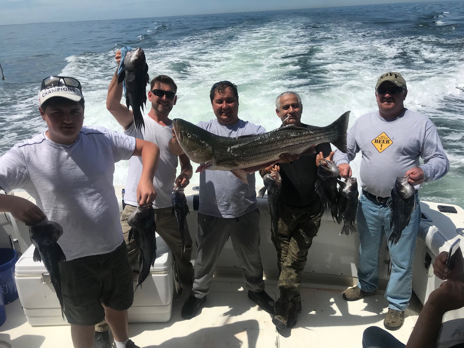 The working end of a guided day, photographed by Islander Sport Fishing Charters in CT