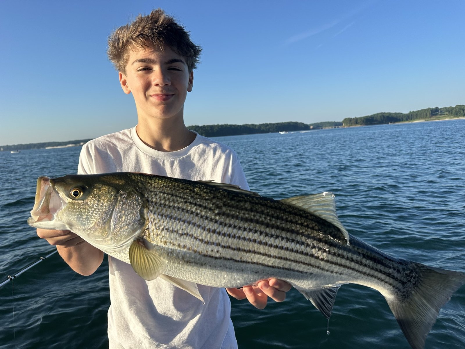 Jeff Blair Striper Guides on the water in Georgia
