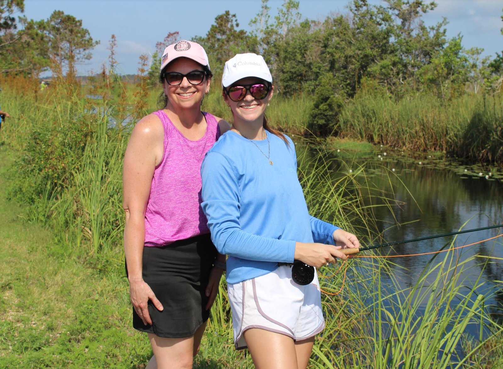 A guide at work during a trip, photographed by Lady Guide Fly Fishing in FL