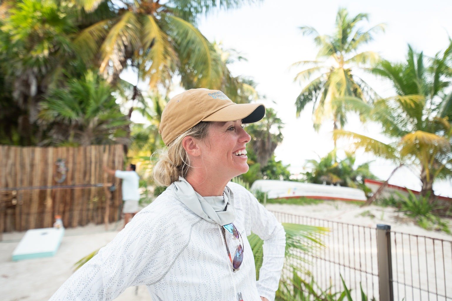 Lady Guide Fly Fishing on the water in Florida