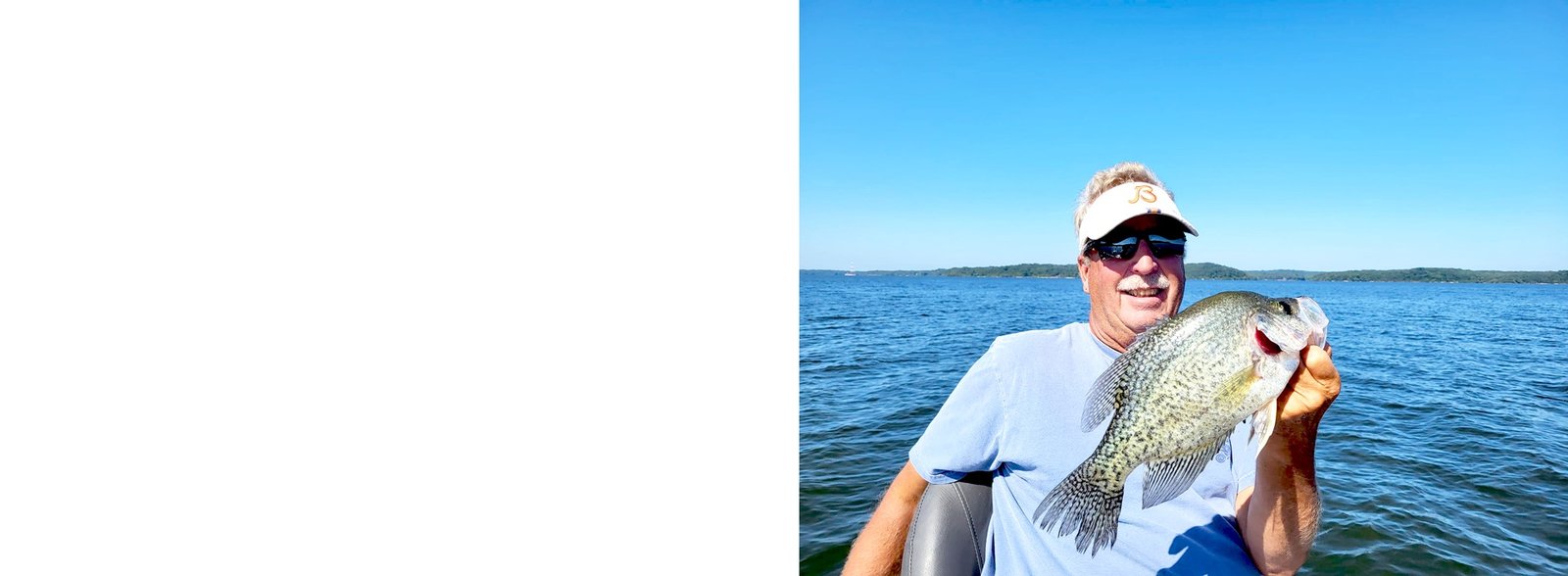 A guide at work during a trip, photographed by Lake Shelbyville Fishing Guide in IL