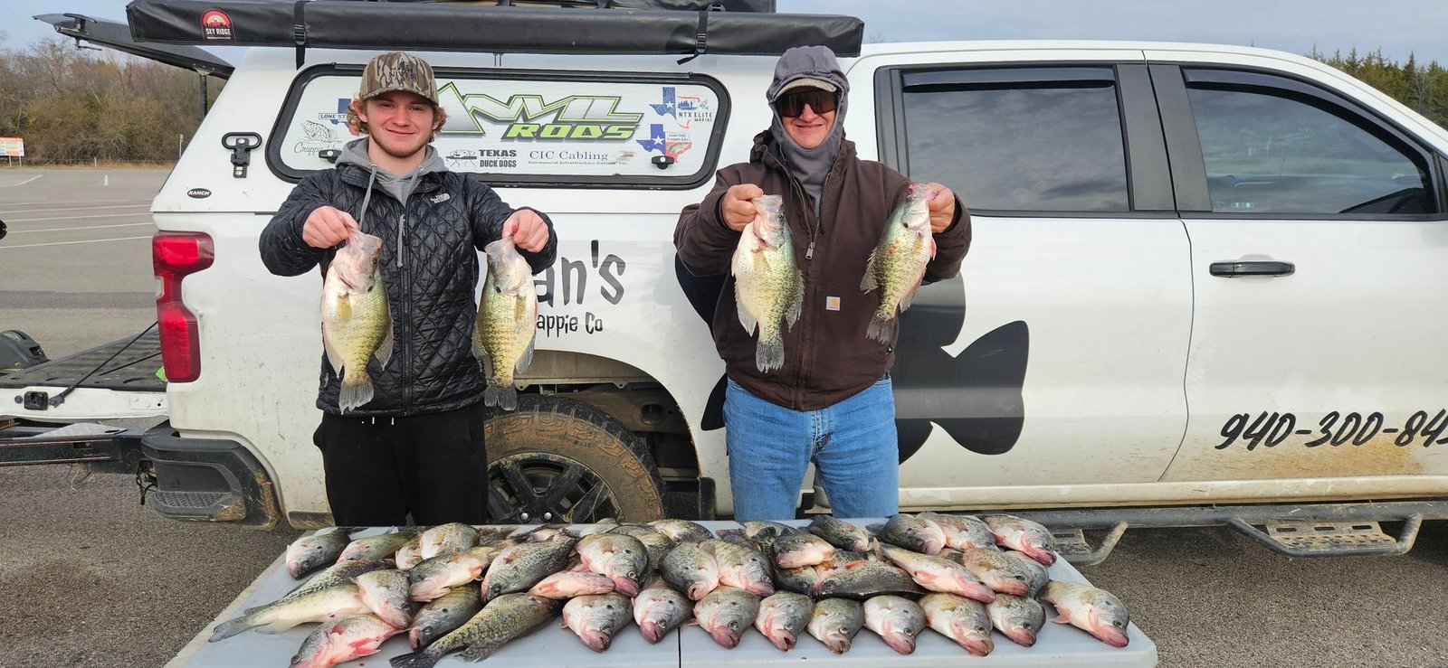 A guide's day in progress, photographed by Lt. Dan's Crappie Co. in TX