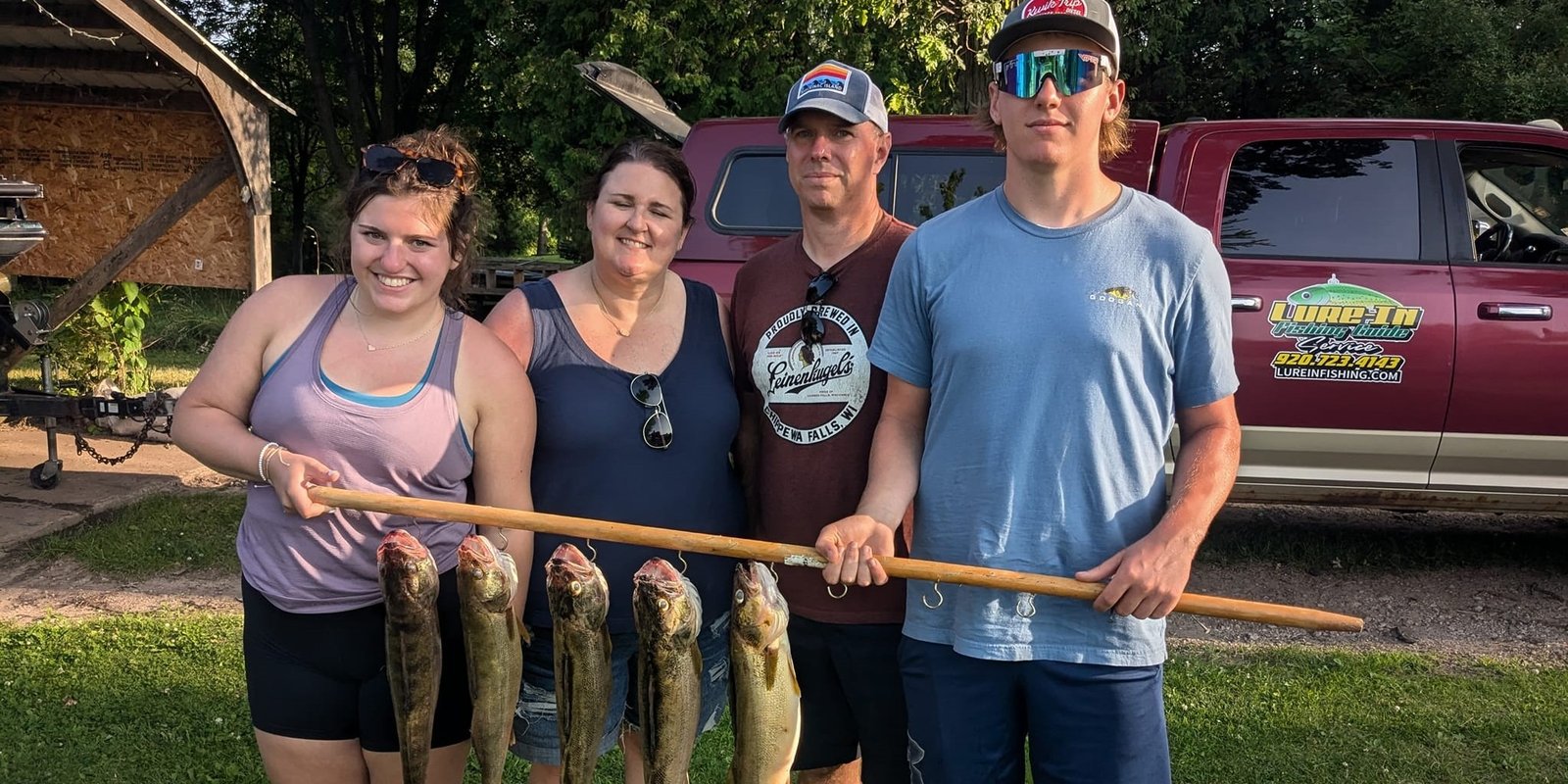 The working end of a guided day, photographed by Lure-In Fishing Guide Service in WI