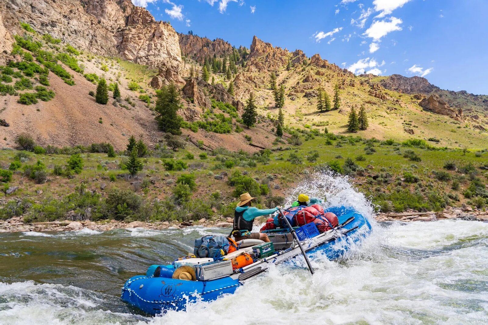 The working end of a guided day, photographed by Mackay Wilderness River Trips in ID