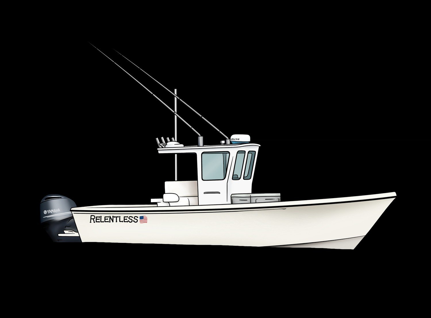 A guided day underway, photographed by Mass Charter Fishing in MA
