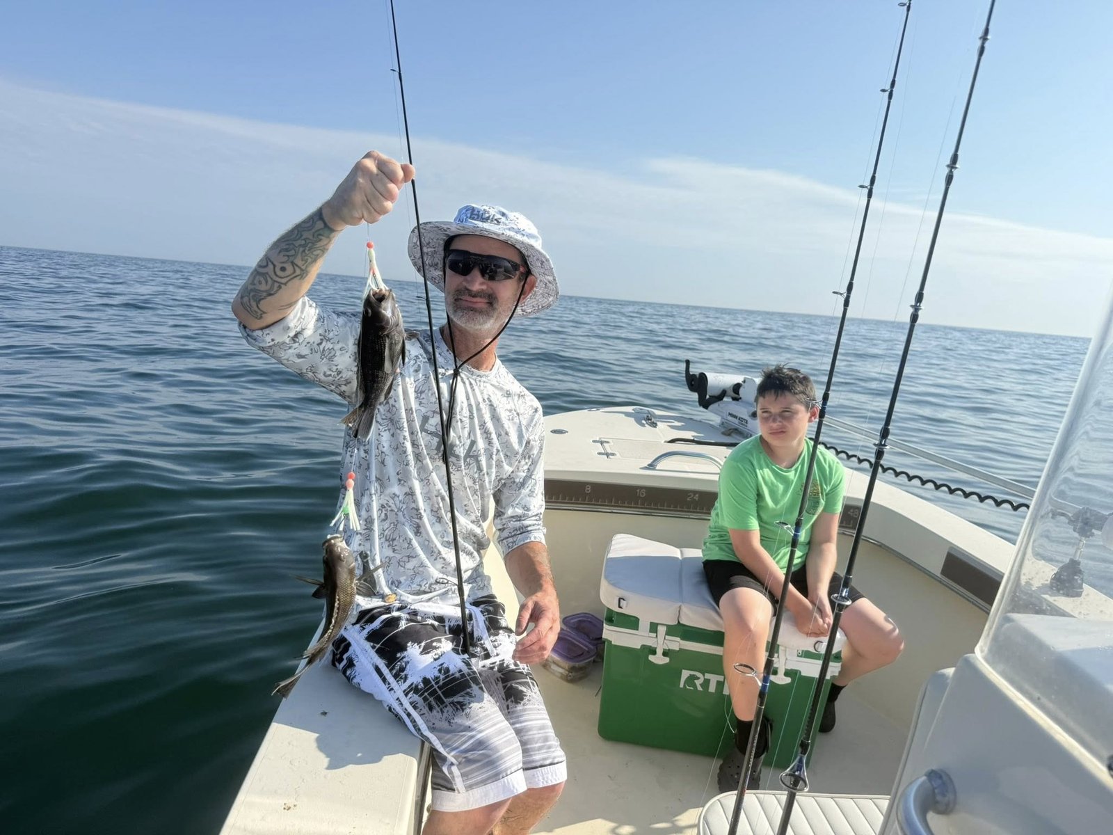 A guide at work during a trip, photographed by Nomad Charters in DE