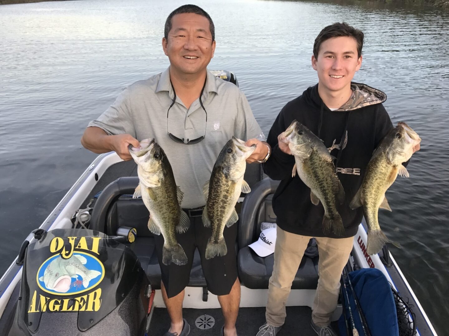 A guide at work during a trip, photographed by Ojai Angler Fishing Guide Service in CA