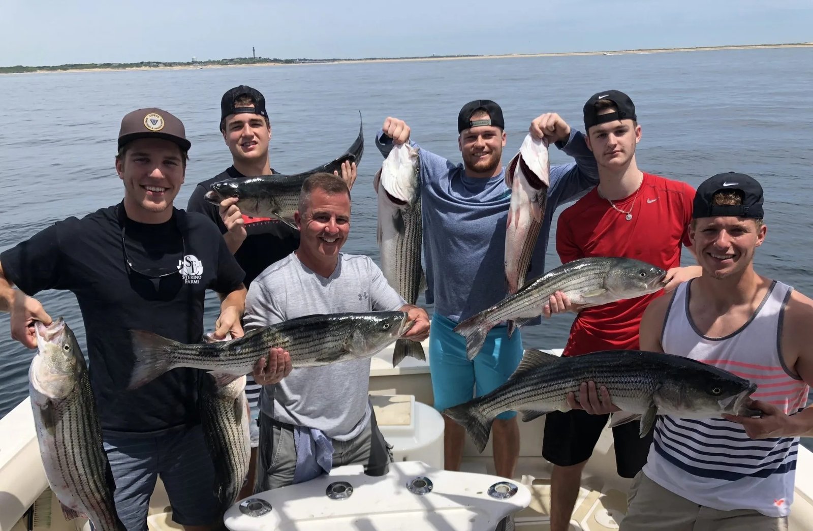 An on-the-water scene from a working guide operation, photographed by Plymouth Charters in MA